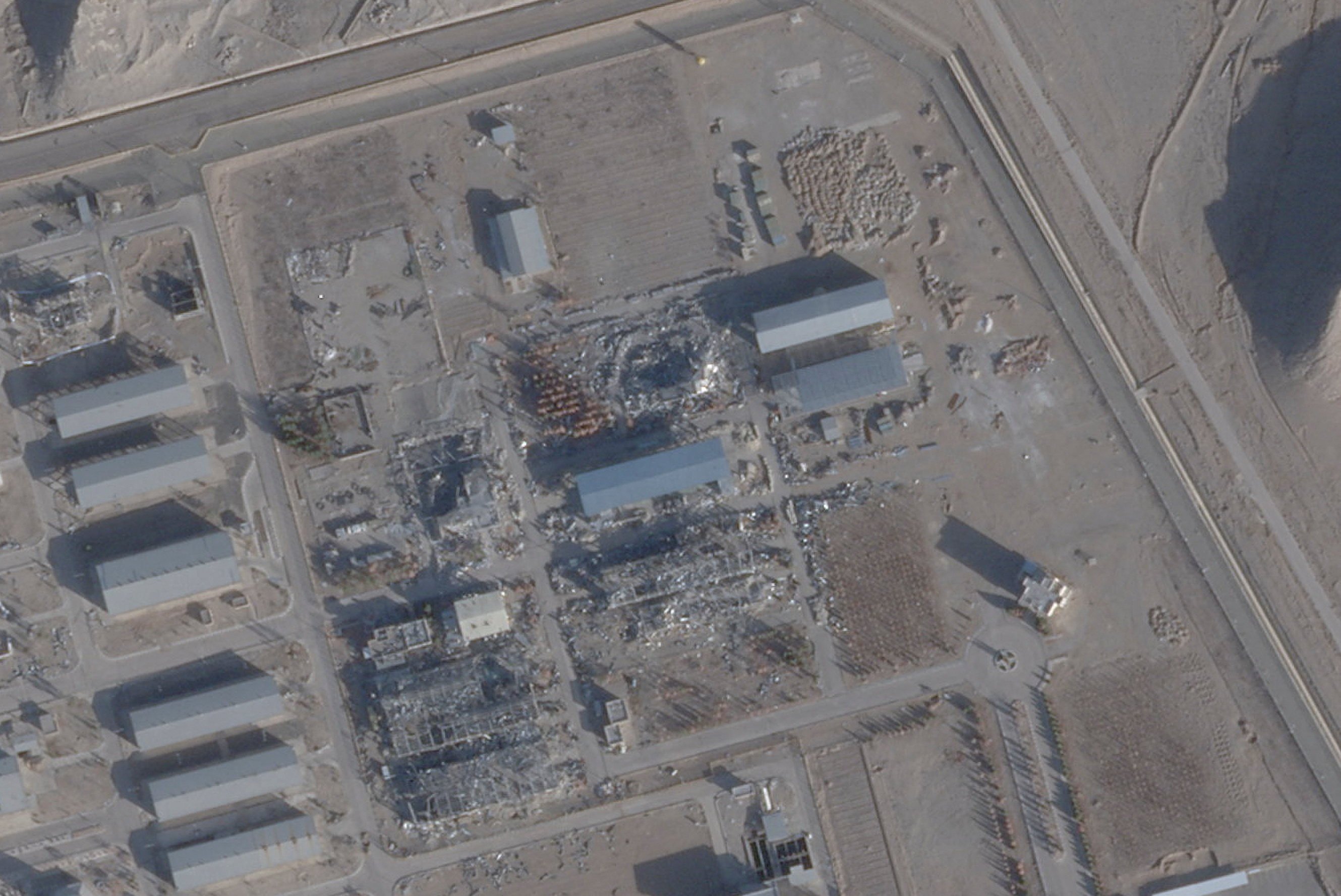 A satellite image taken on February 1 shows a new roof over a previously destroyed building at Iran’s Isfahan nuclear site. Photo: Planet Labs PBC via Reuters