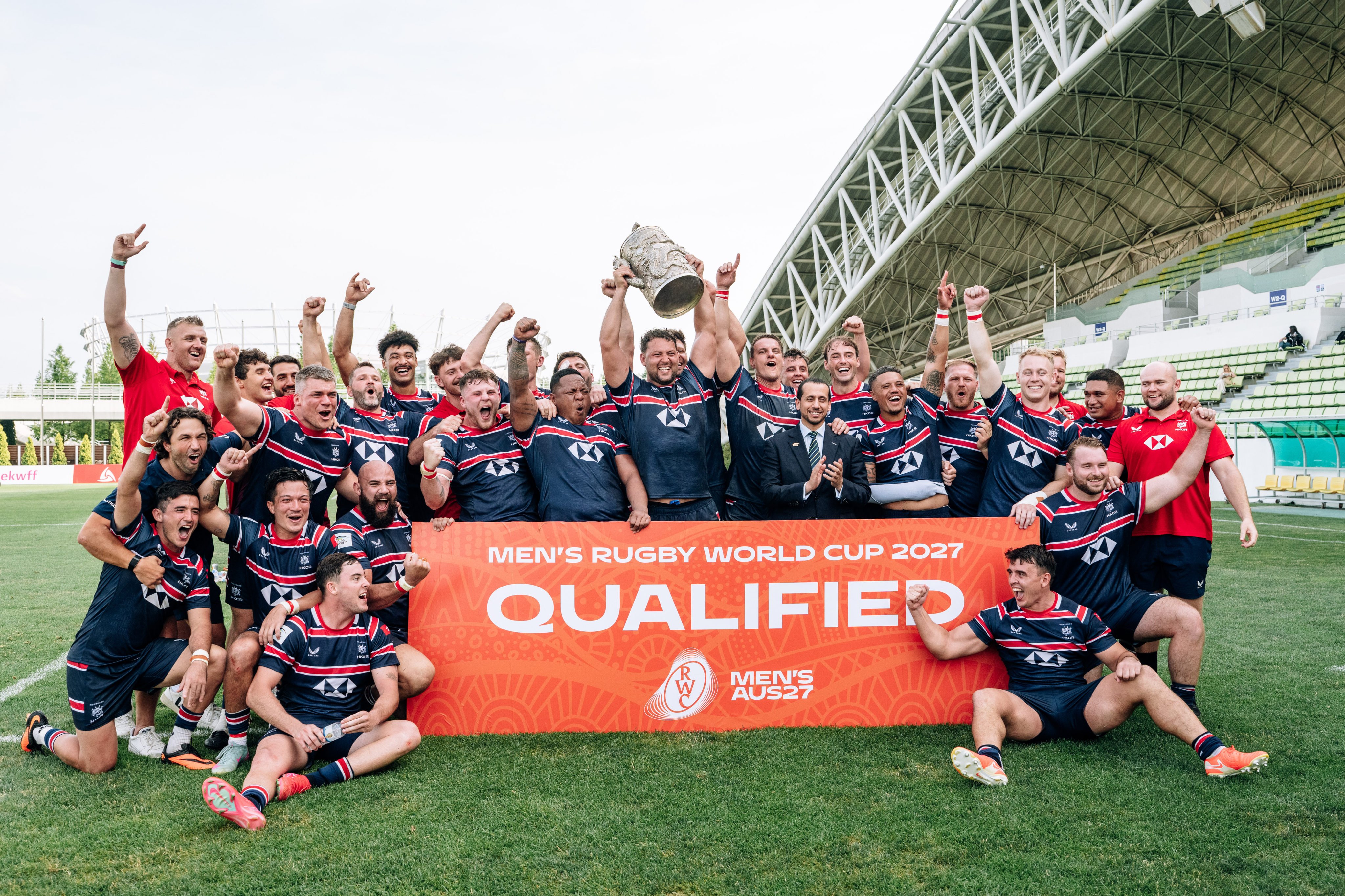 Hong Kong beat South Korea to win the 2025 Asia Rugby Emirates Men’s Championship and qualify for the World Cup. Photo:  Patrick Leung