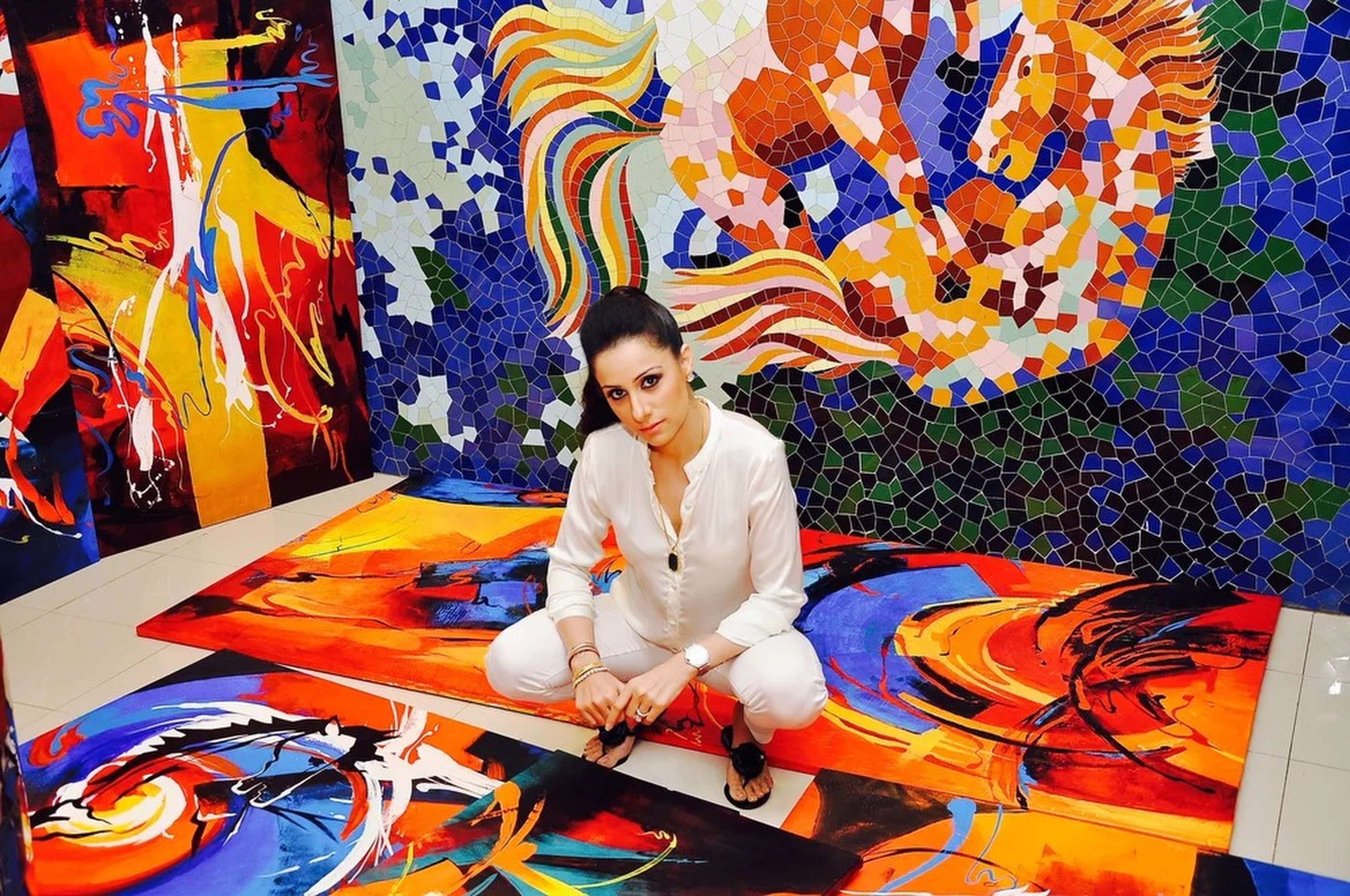 Rouble Nagi, known for her slum learning centres and murals, won the US$1 million Global Teacher Prize in Dubai on Thursday. Photo: Handout