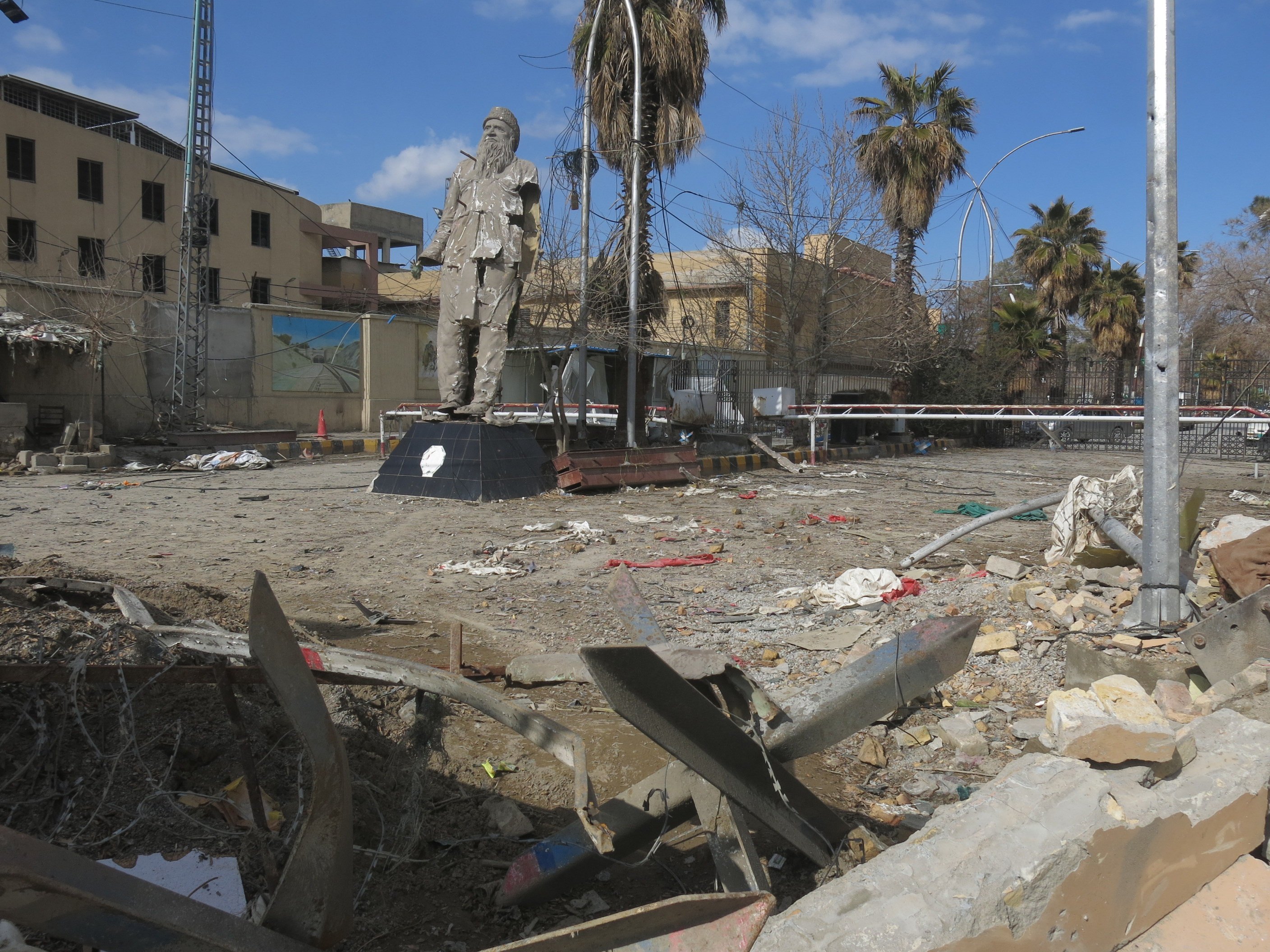 Site of a suspected separatist attack in Quetta, the capital of Balochistan province, Pakistan, on Monday. Photo: EPA