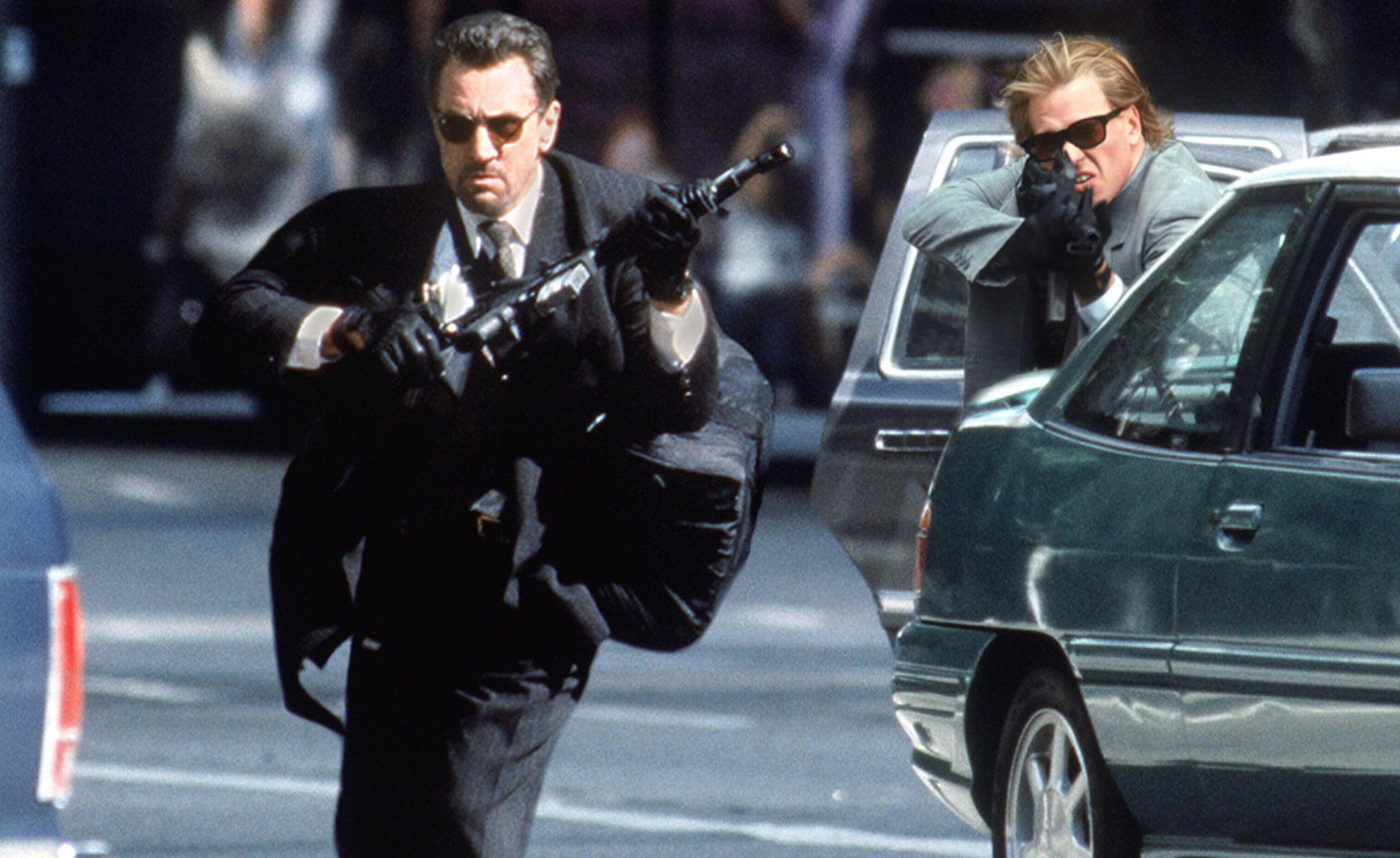 Robert De Niro (left) and Val Kilmer in a scene from the 1995 film Heat. Photo: Warner Bros