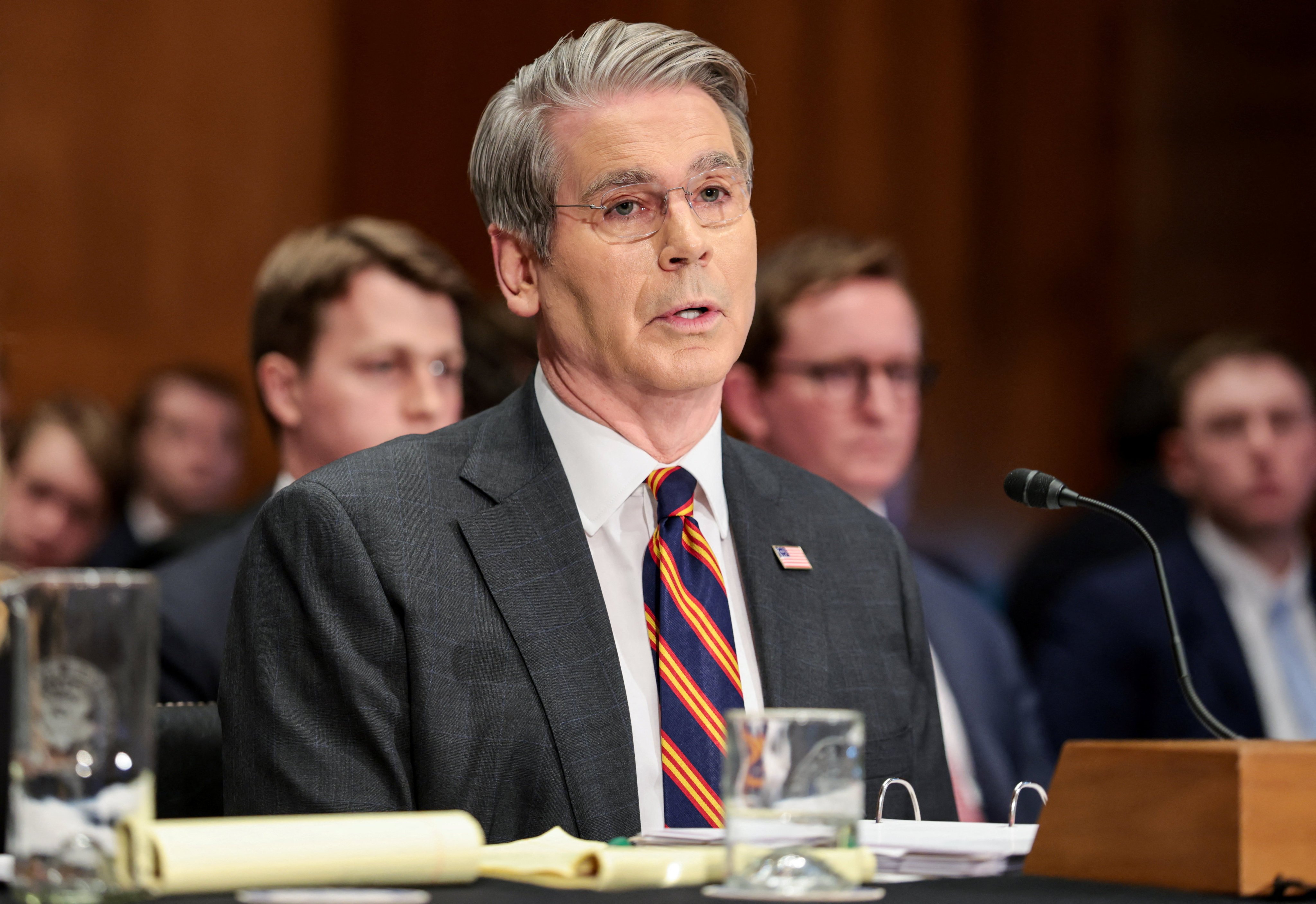 US Treasury Secretary Scott Bessent during a Senate Banking Committee hearing on Thursday. Photo: Reuters