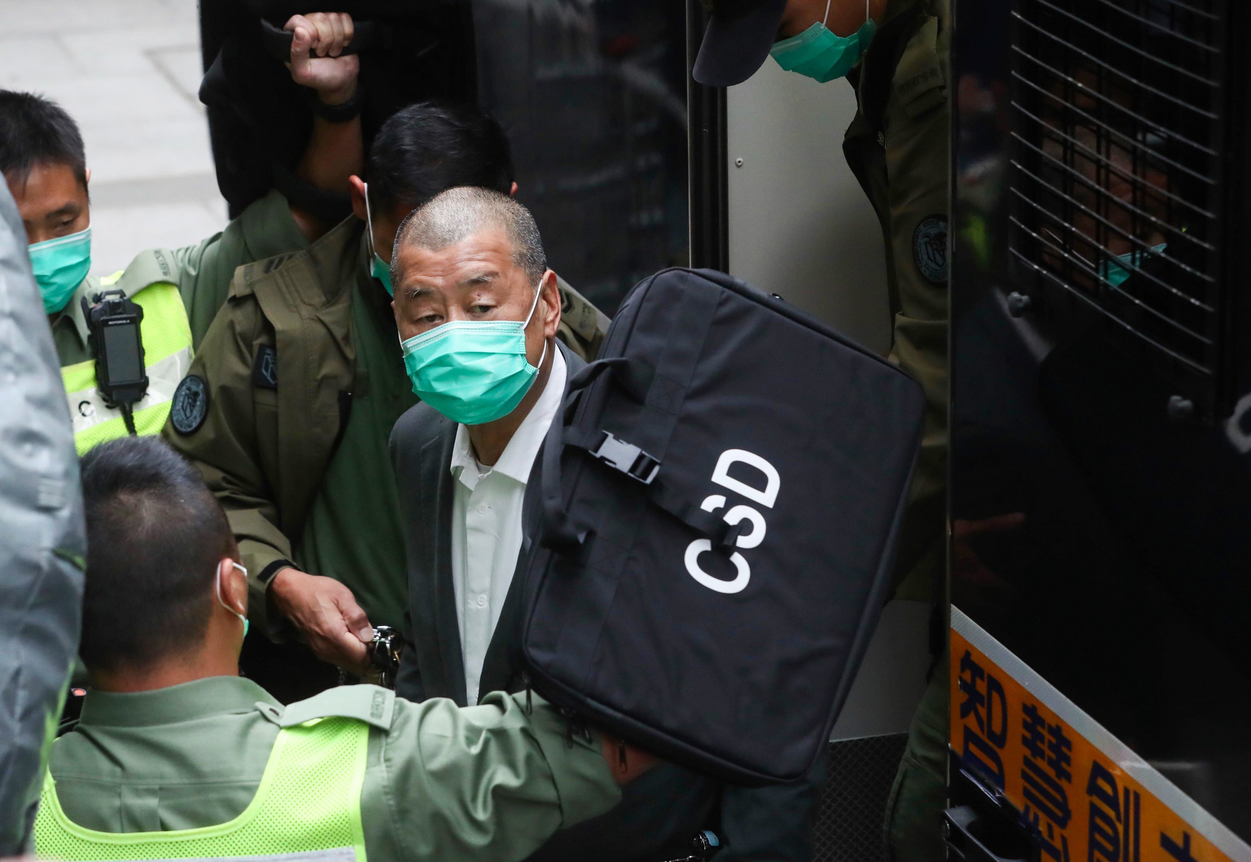 A Hong Kong court will sentence former media boss Jimmy Lai and his associates on Monday. Photo: Sam Tsang