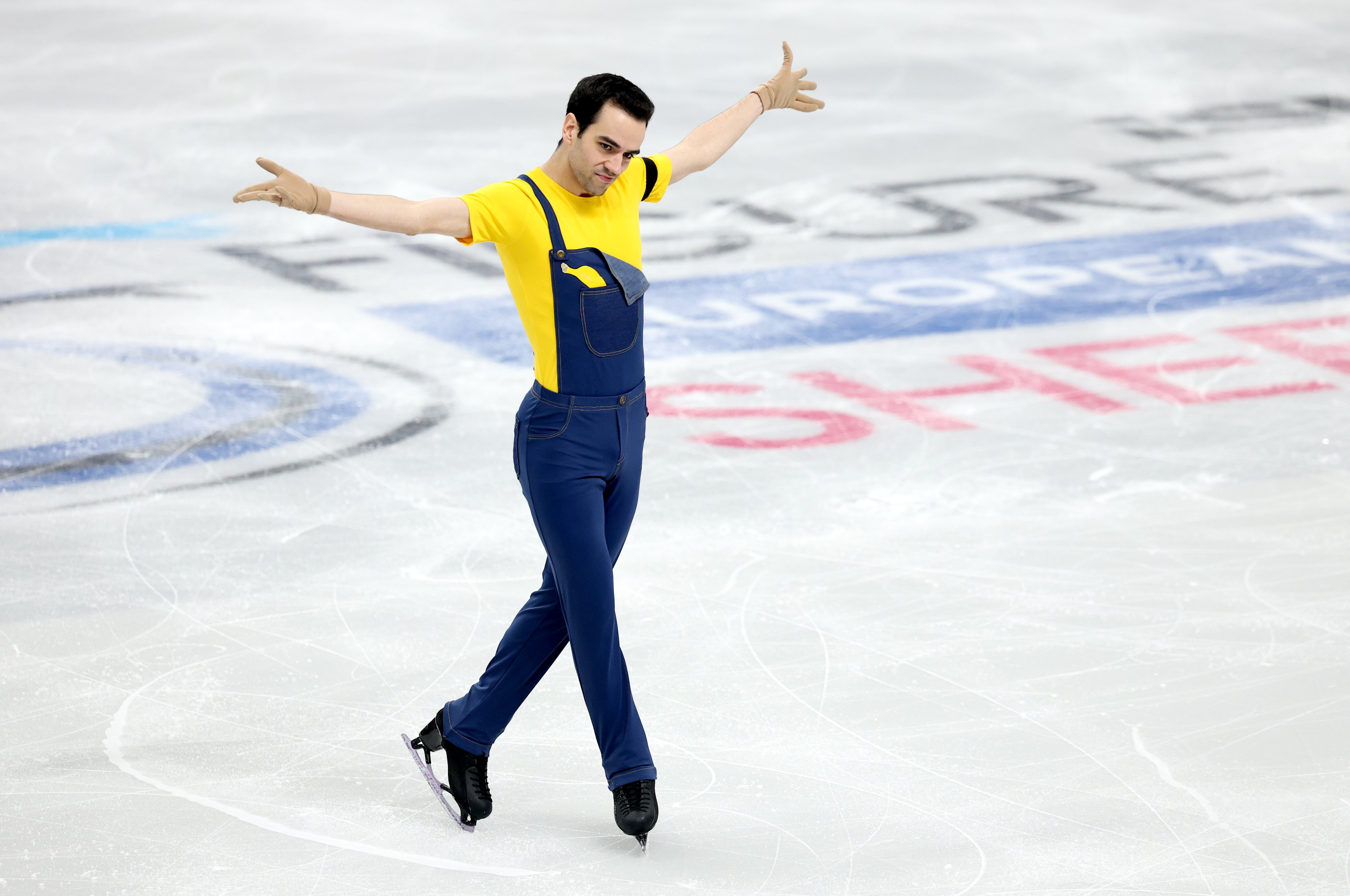 Tomàs-Llorenç Guarino Sabaté of Spain competes in the men’s short program of the ISU European Figure Skating Championships 2026 in Sheffield, Britain, on January 15. Photo: EPA