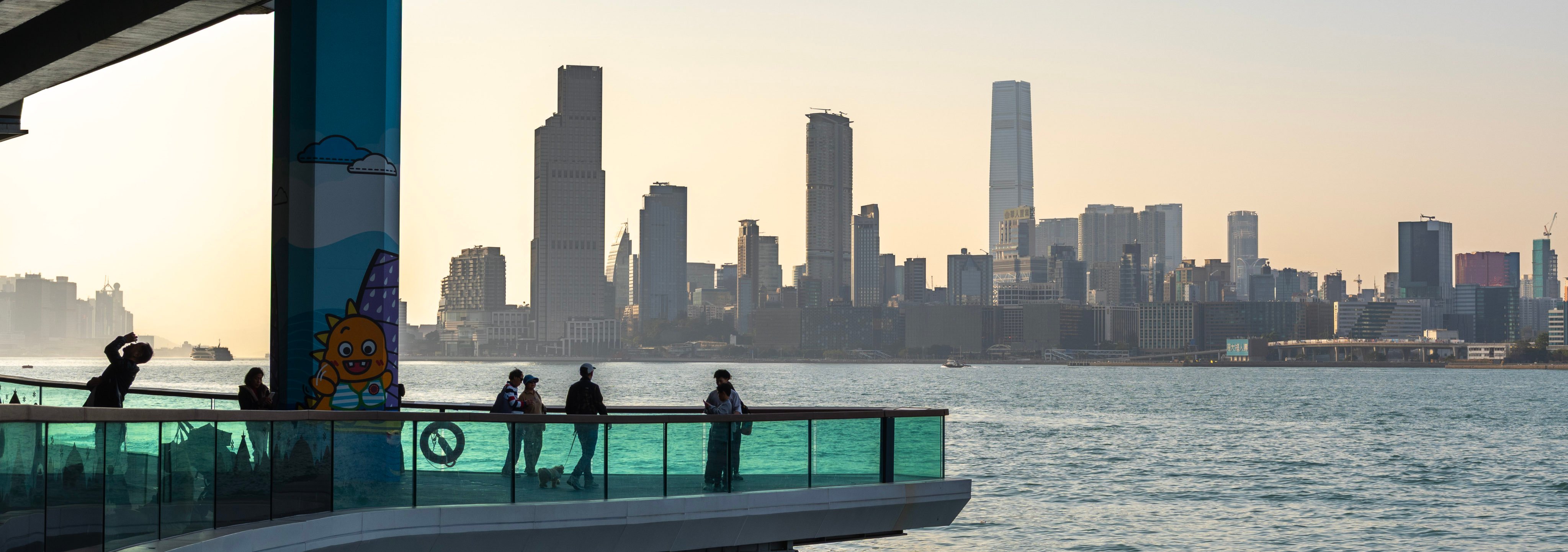People stand on a new boardwalk in Quarry Bay on January 4. Photo: Robert Ng