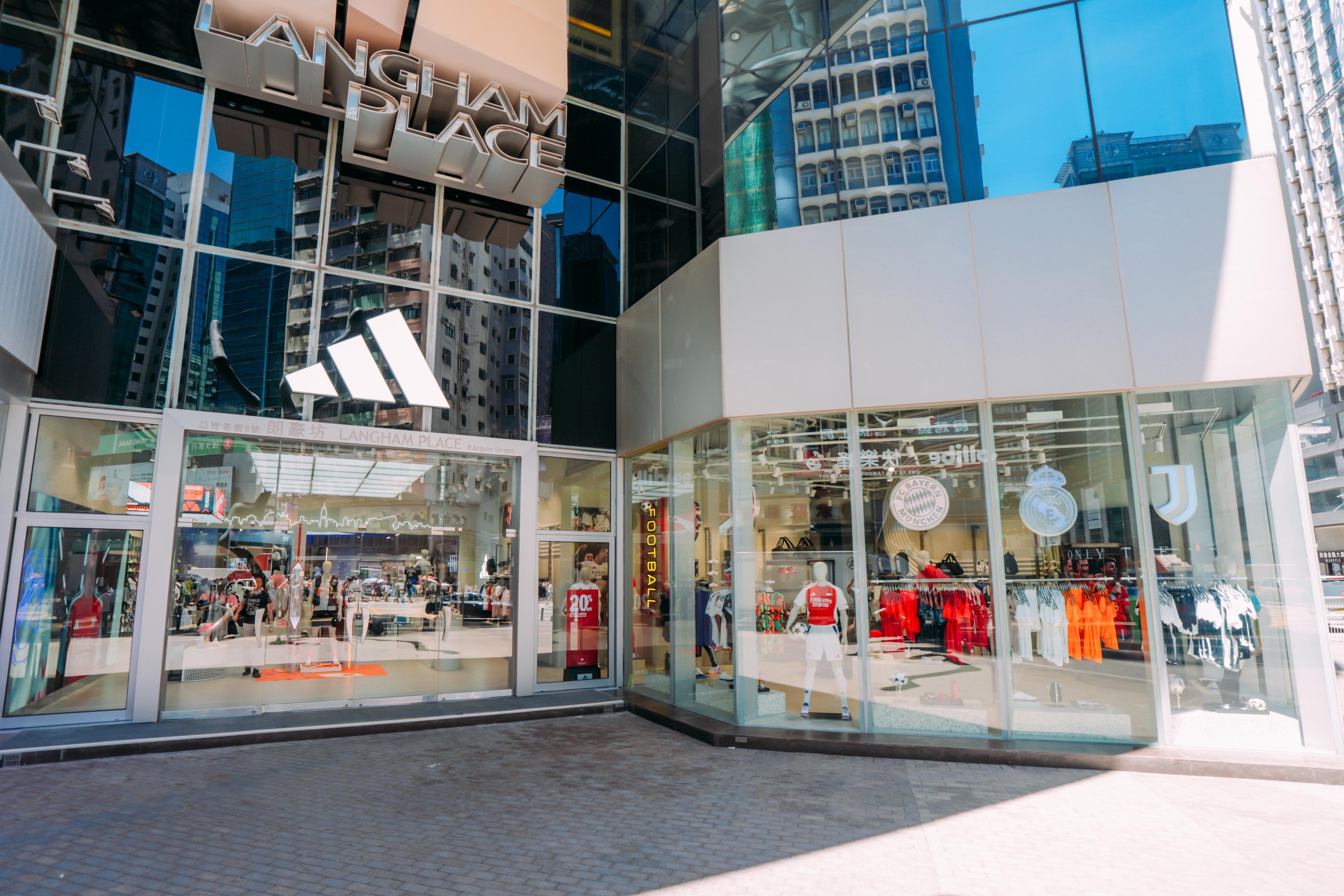 The incident happened at an Adidas store in Langham Place, Mong Kok. Photo: Handout