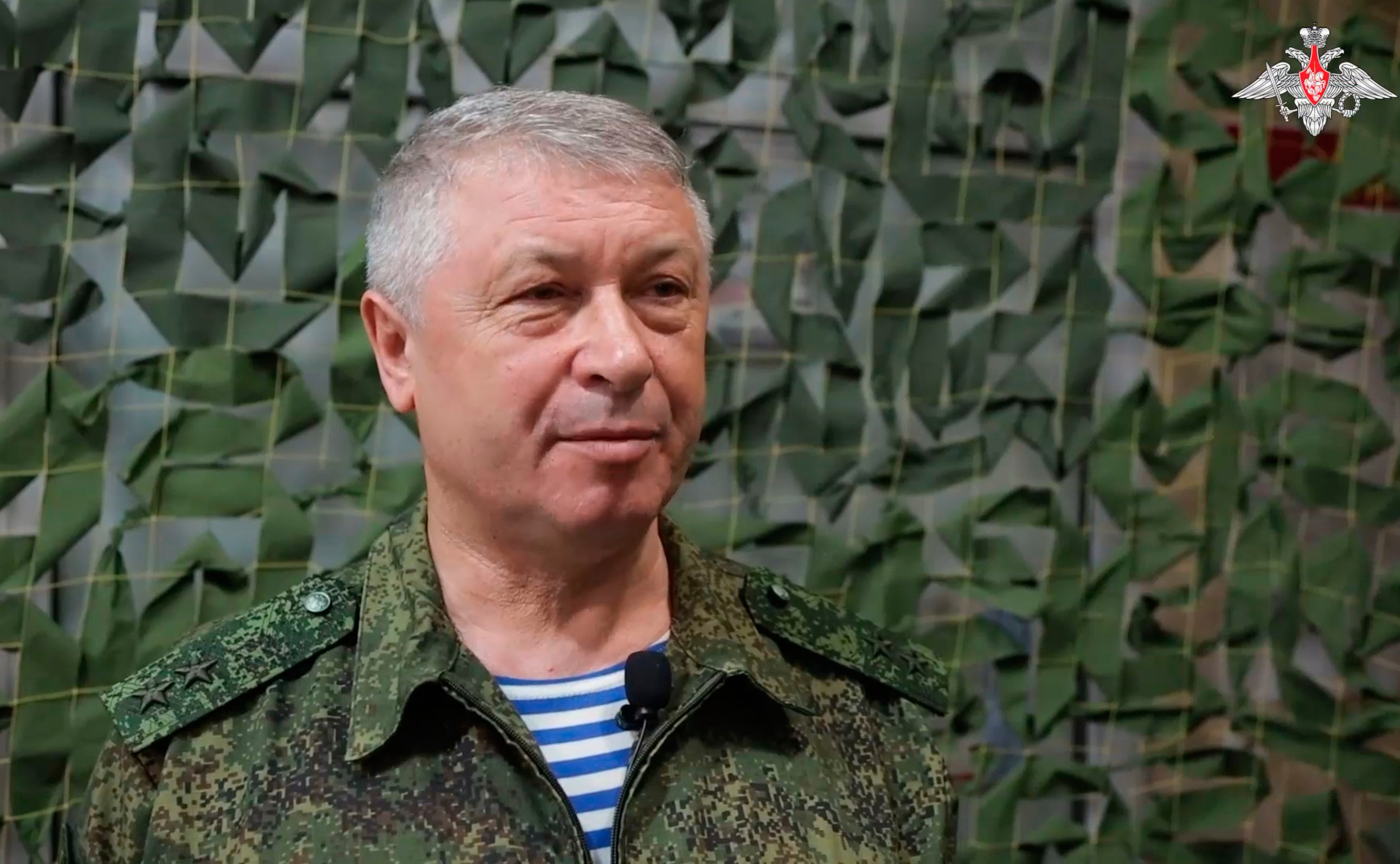 Lieutenant General Vladimir Alekseyev was hospitalised after being shot several times on Friday. Photo: Russian Defense Ministry Press Service/AP