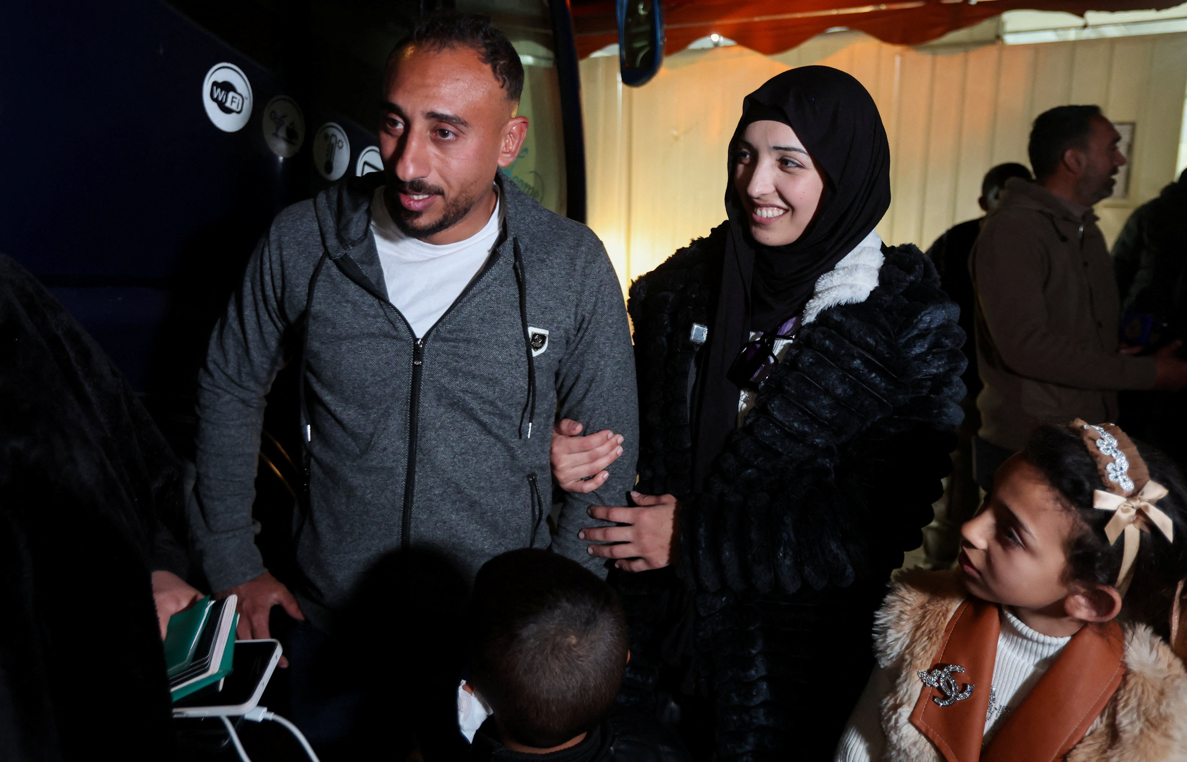 After two years, Eatedal Rayyan reunited with her husband in Gaza, facing the shock of war’s devastation and living in a tent with her family. Photo: Reuters