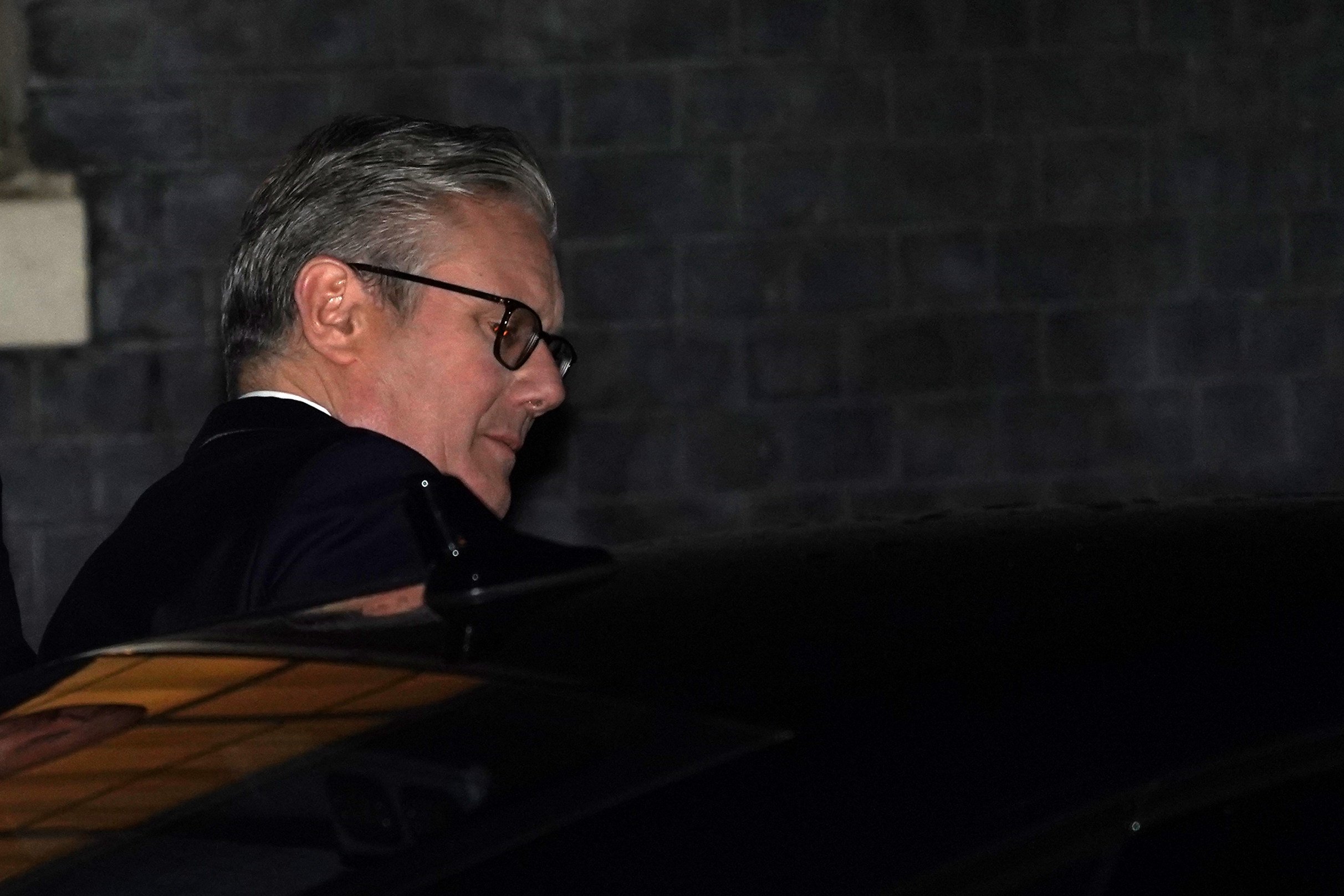 Britain’s Prime Minister Keir Starmer gets in his car to leave 10 Downing Street in London on Monday. Photo: AP