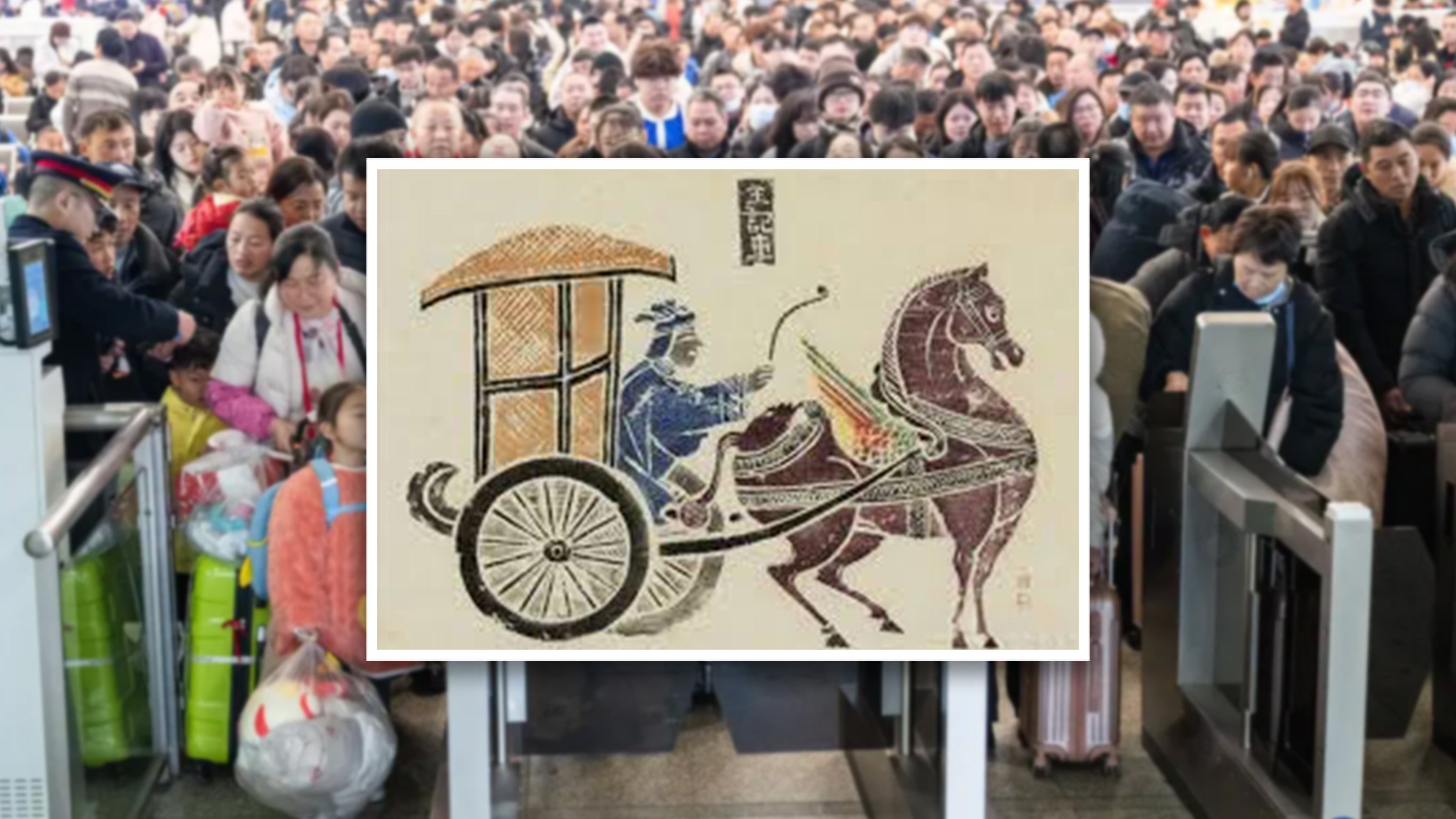 China’s Spring Festival travel rush dates back to ancient times when journeys took nearly a month and were primarily undertaken by officials and merchants. Photo: SCMP composite/Sohu