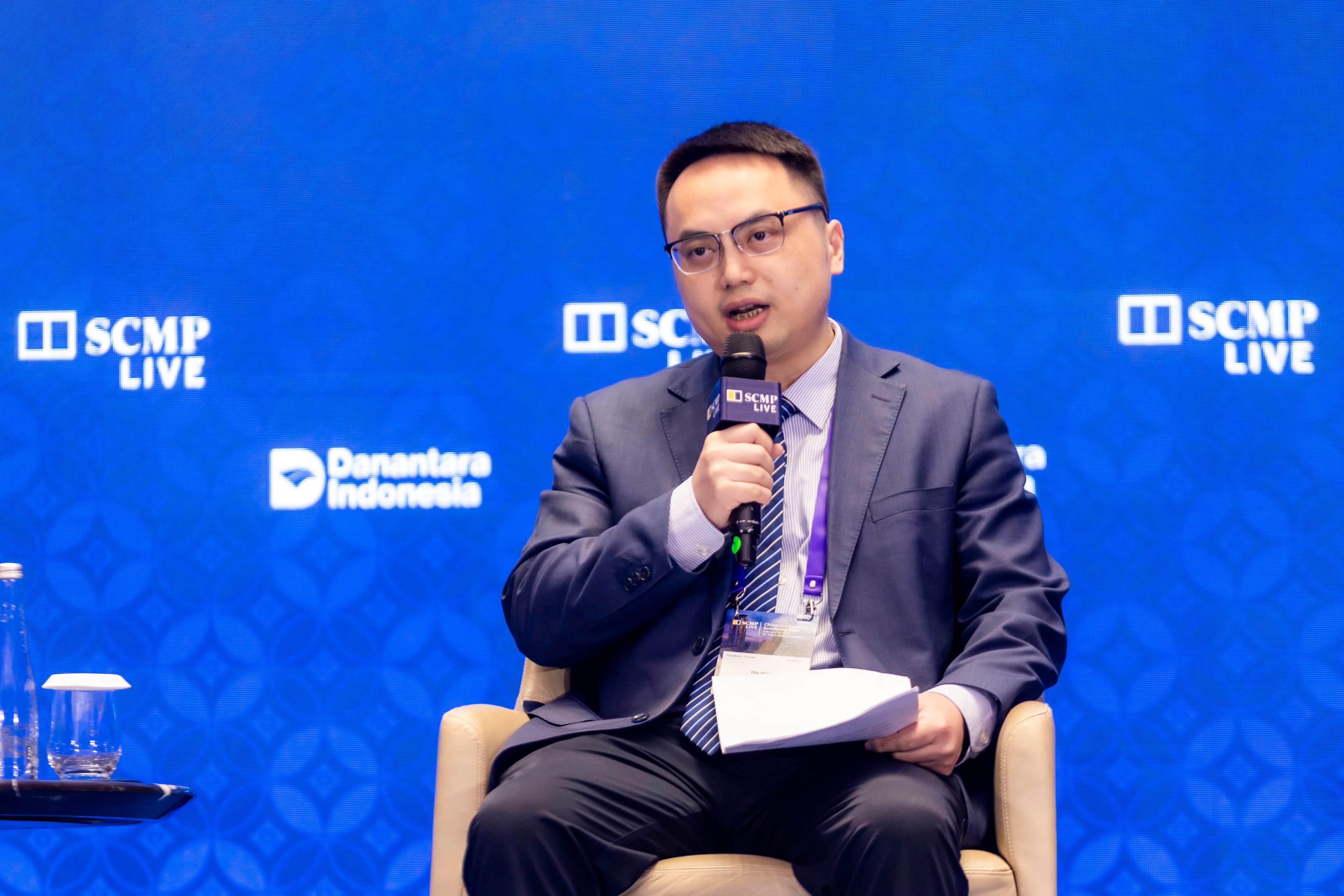 Hu Hang, CEO of Fosun Health Group, speaking  at the China Conference: Southeast Asia 2026, on Tuesday. Photo: SCMP