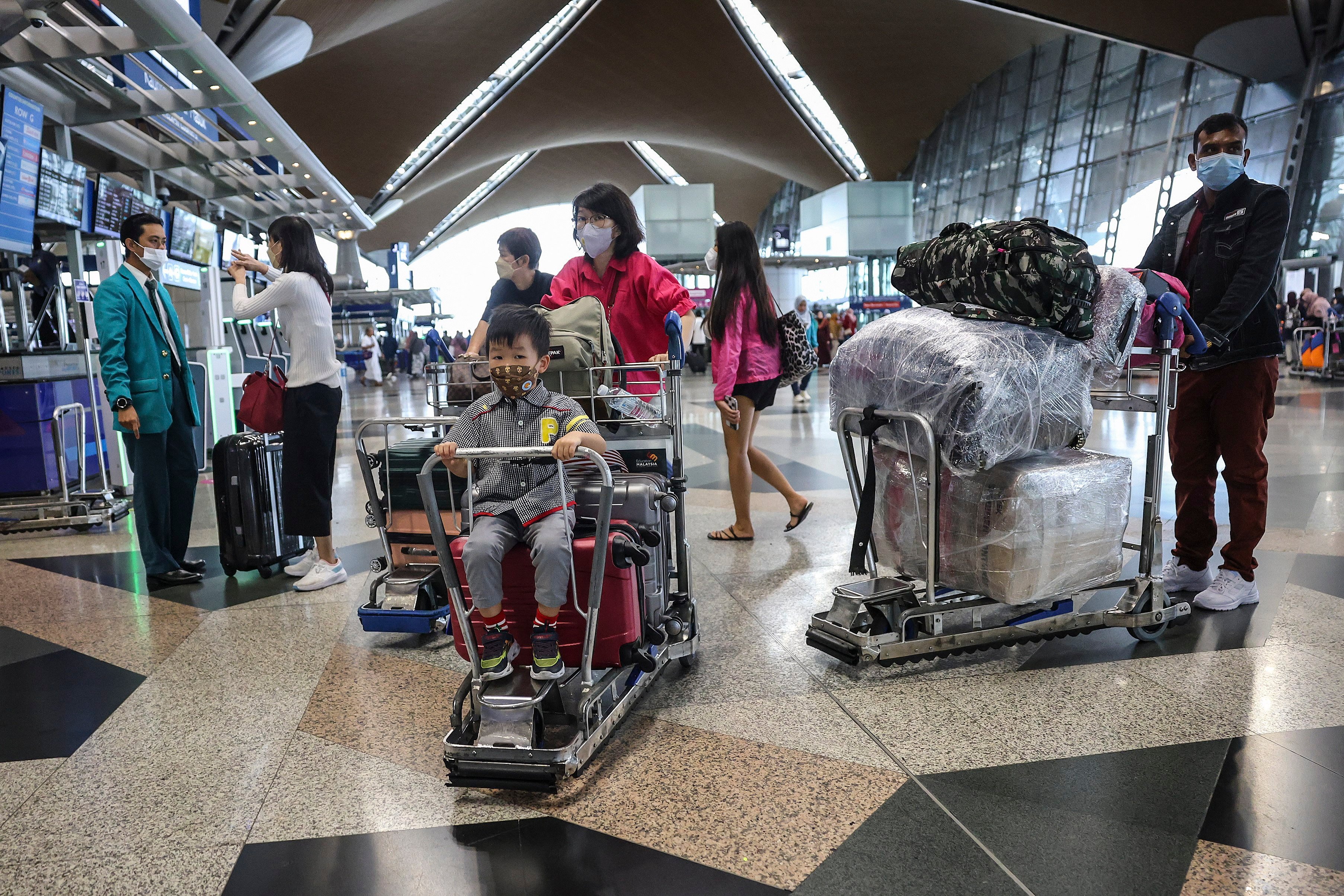 Passengers at Kuala Lumpur International Airport in Malaysia. Photo: EPA-EFE