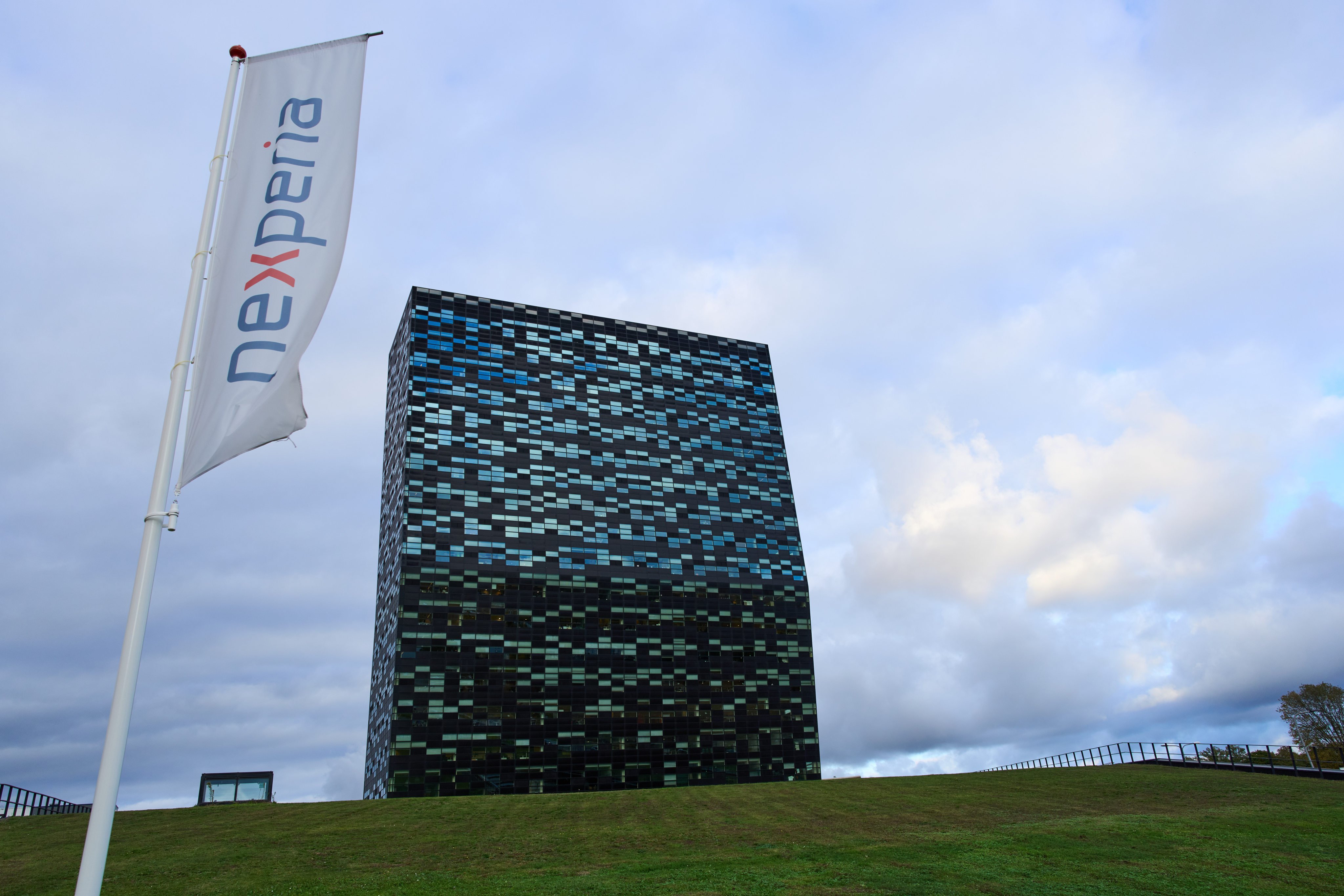 The head office of Chinese-owned chipmaker Nexperia in Nijmegen, Netherlands, on October 14, 2025. Photo: AP
