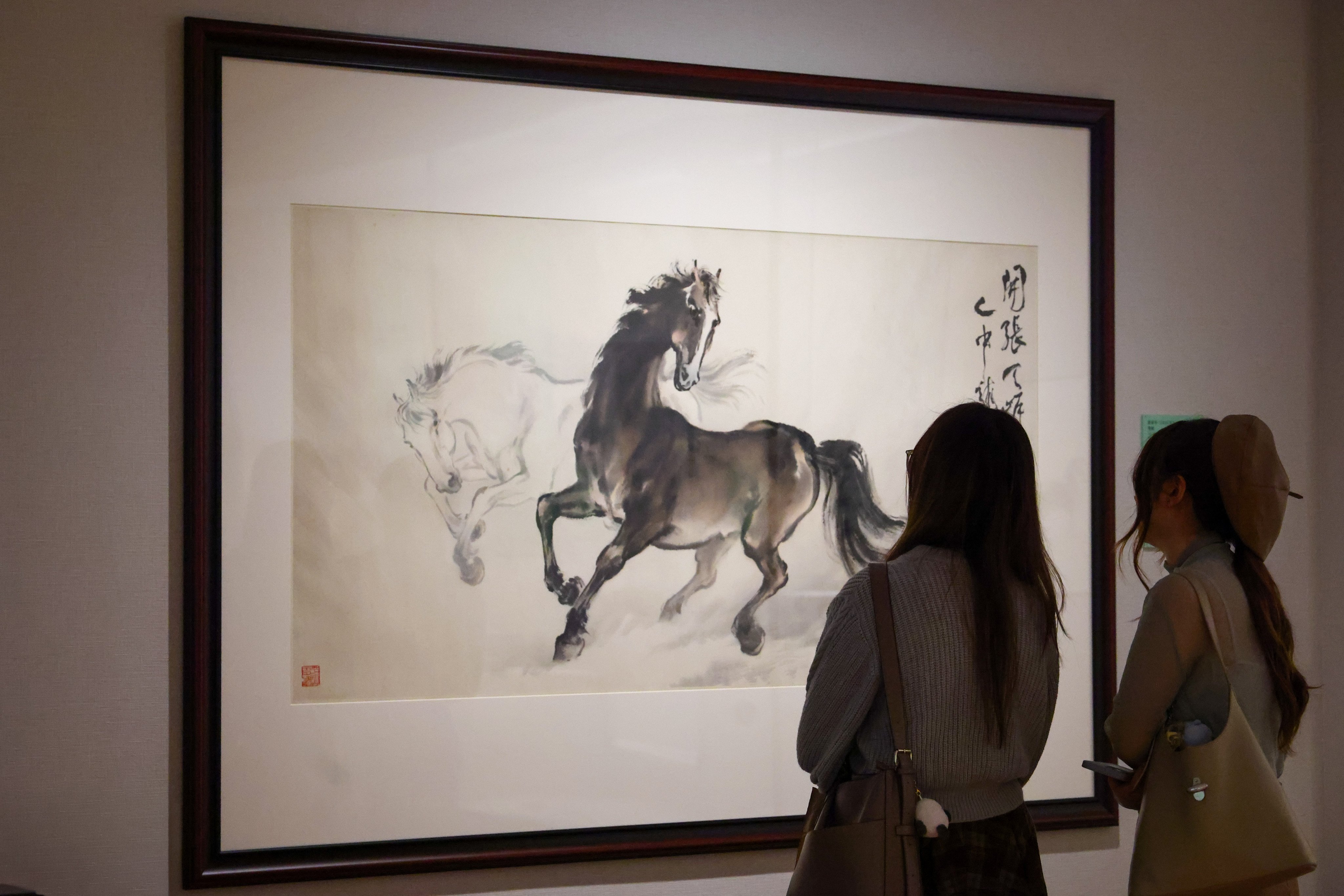 “Two Steeds” by Au Ho-nien is part of the zodiac exhibition “Celebrating the Year of the Horse” at the Chinese University of Hong Kong Art Museum. Photo: Dickson Lee