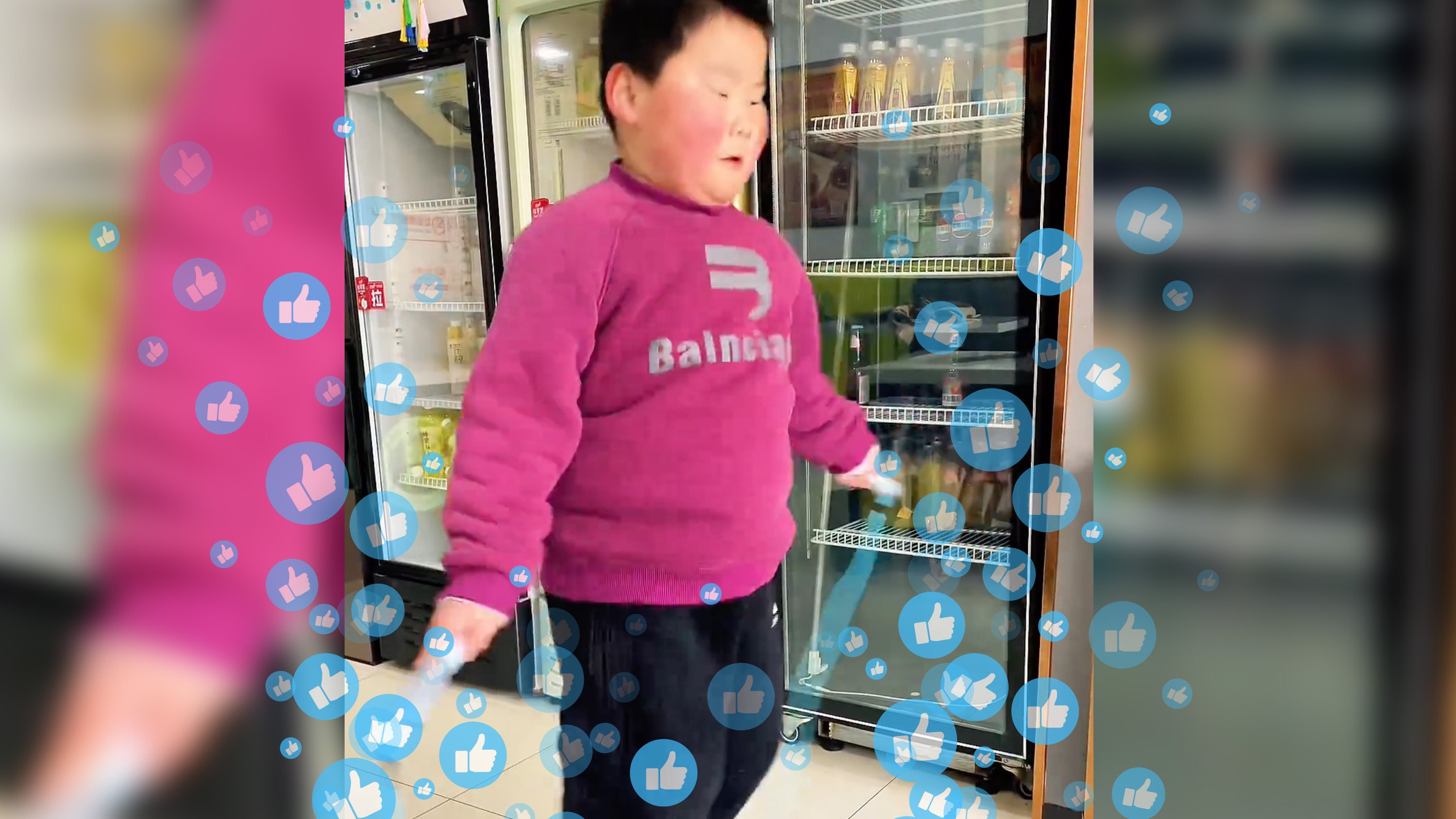 A Chinese boy’s weight-loss effort consists of skipping rope as many times as he receives likes; he gets 1.8 million thumbs up. Photo: SCMP composite/Shutterstock/Douyin