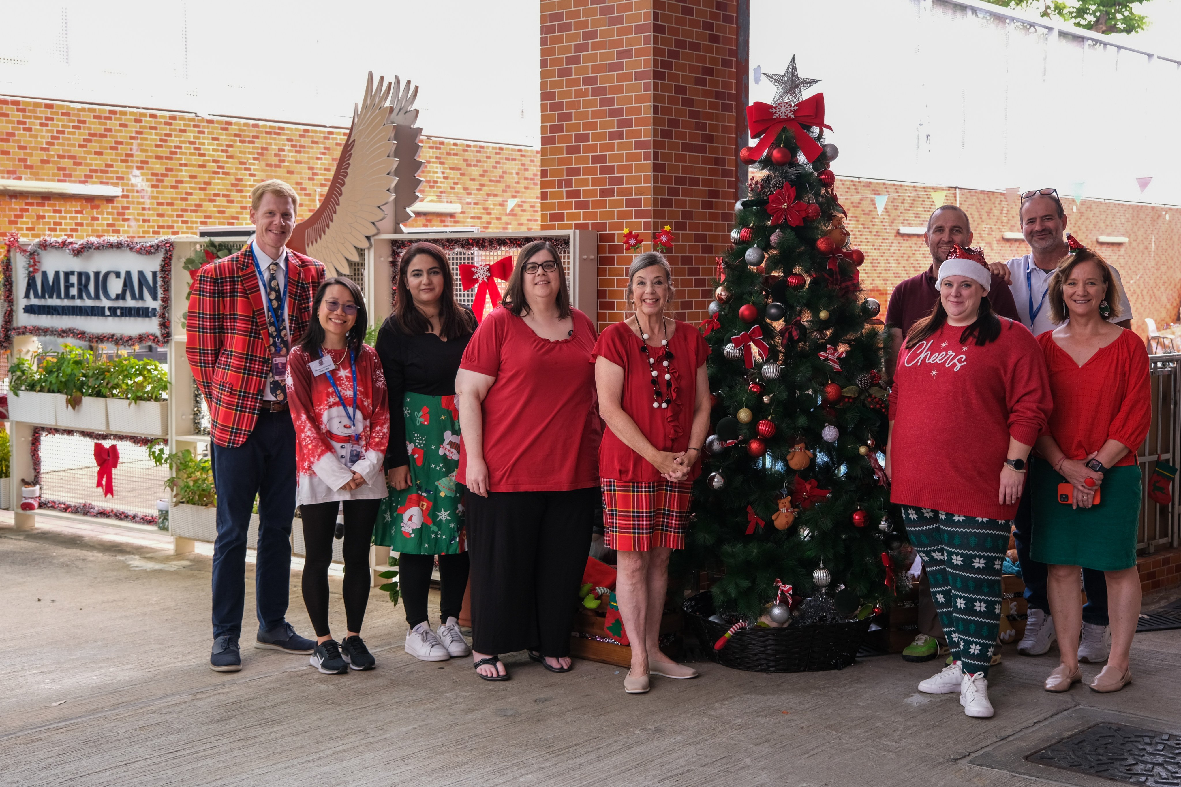 Students and teachers at American International School raised money for Operation Santa Claus through activities like a Free Dress Day. Photo: Handout