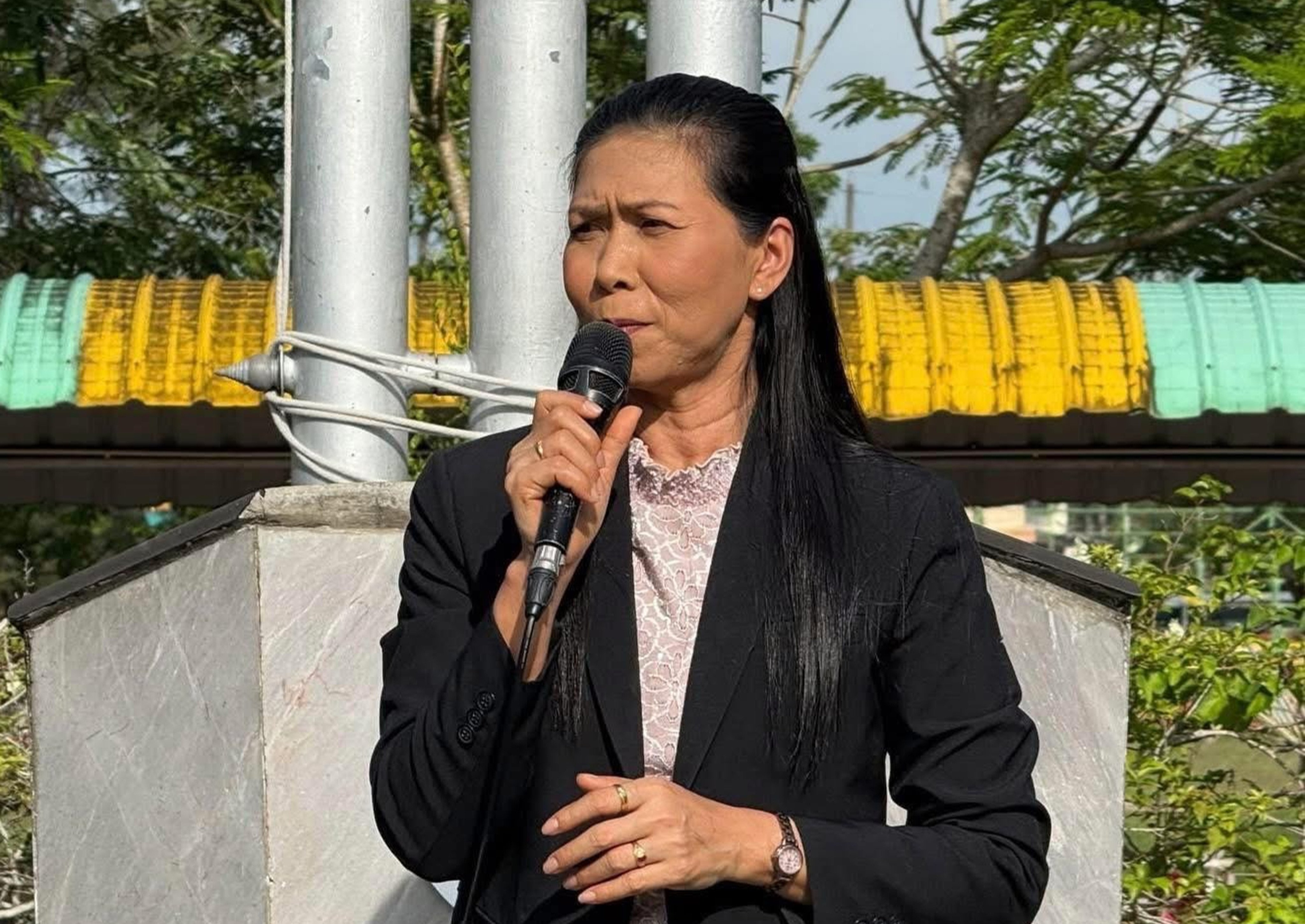 Head teacher Sasiphat Sinsamosorn, 54, died on Thursday, a day after she tried to protect a student after an alleged teen gunman attacked her school in Hat Yai. Photo: handout