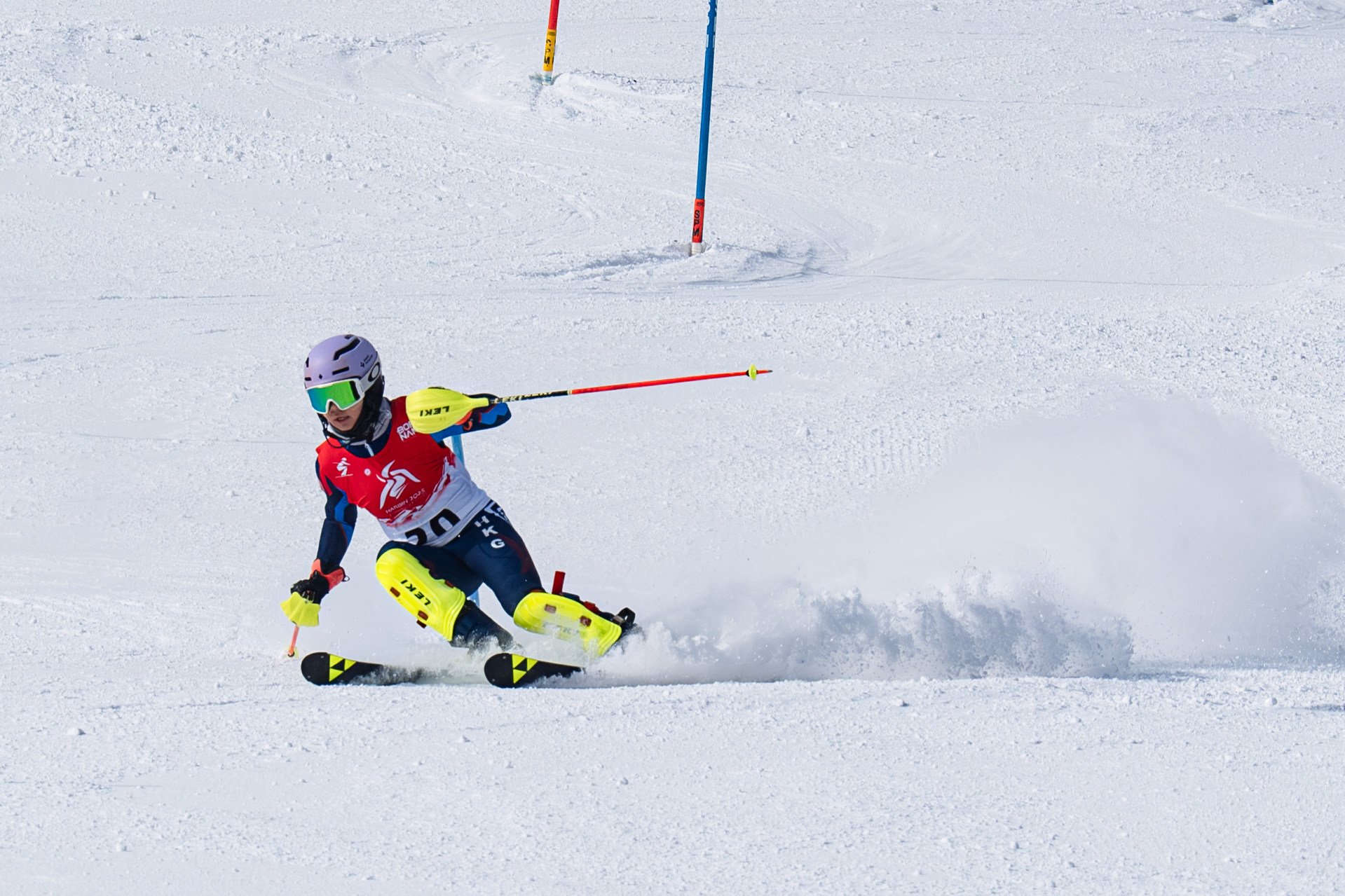 Eloise King at the Asian Winter Games in Harbin, where she finished 13th in the slalom – the best result by a Hong Kong skier. Photo: SF&OC