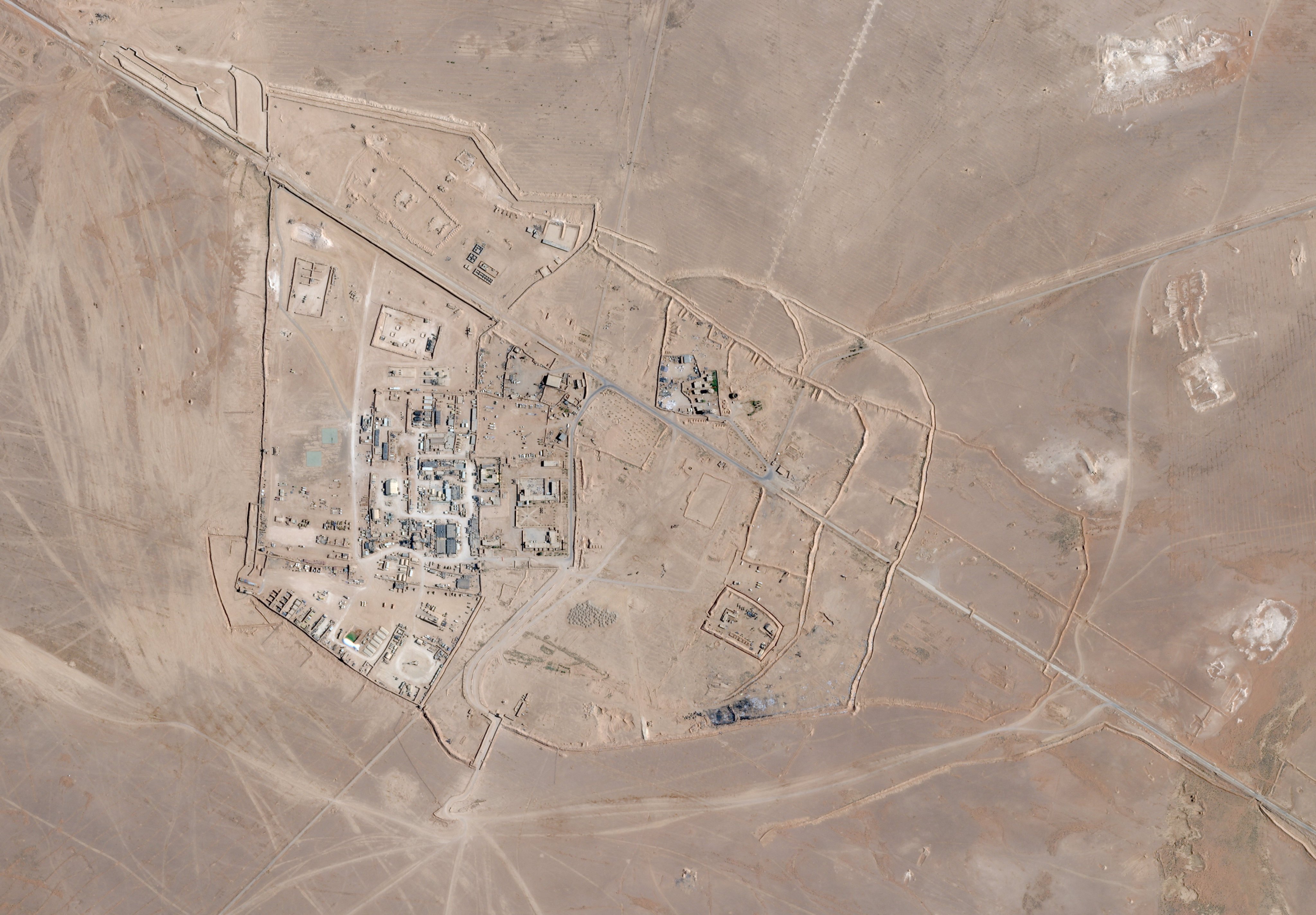 A 2025 satellite image showing the al-Tanf base in Syria. Photo: Planet Labs PBC via Reuters