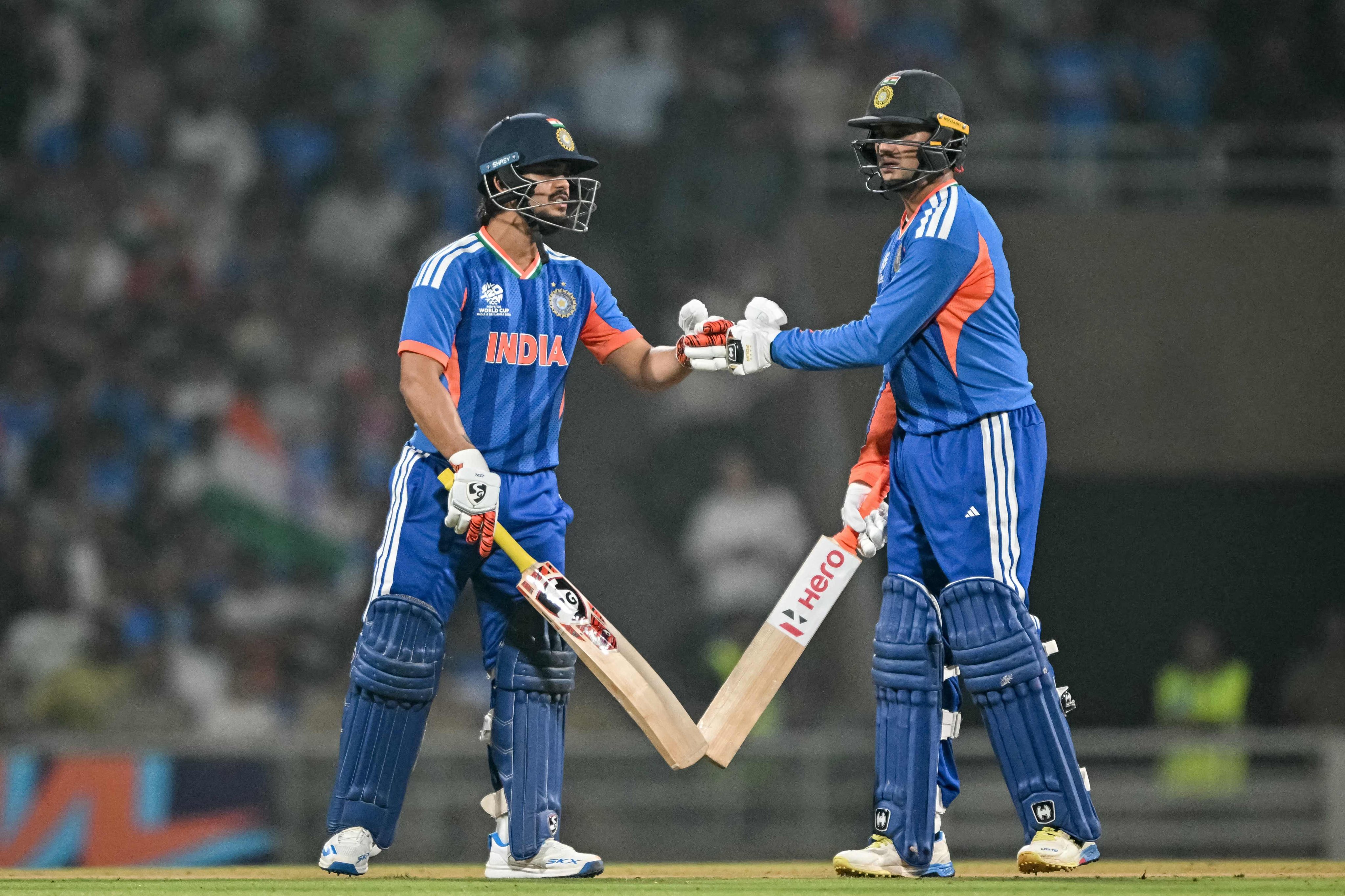 India’s Ishan Kishan (left) and Abhishek Sharma have anchored their side’s batting in the T20 World Cup. Photo: AFP