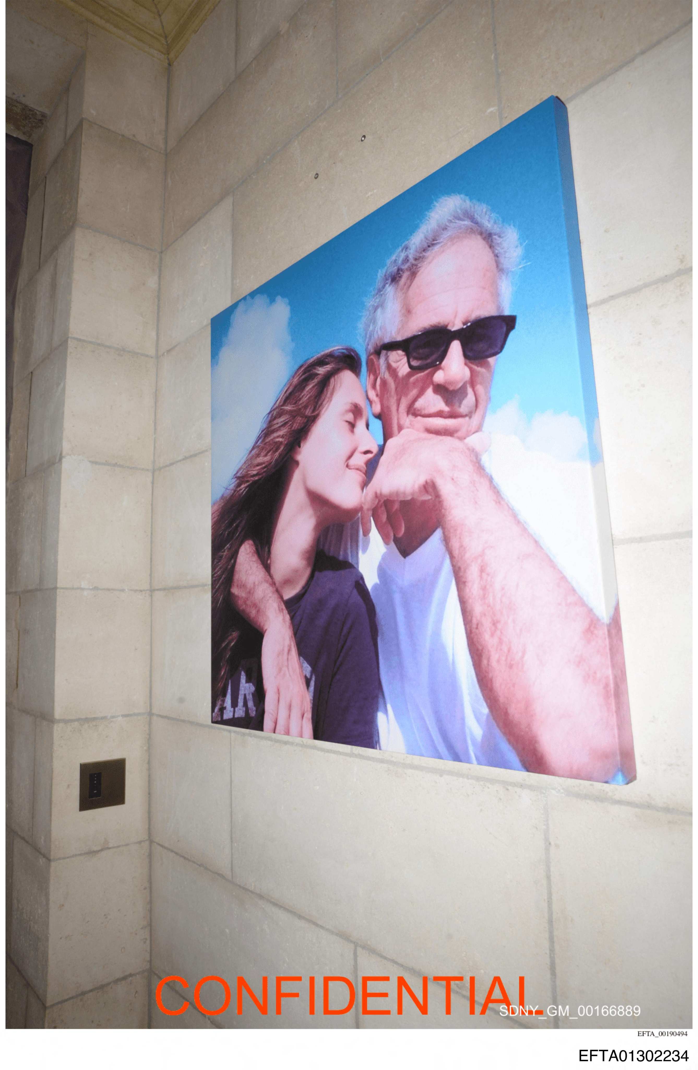 An image of Jeffrey Epstein and Karyna Shuliak is seen at an unidentified location in one of the documents released by US authorities in January. US Department of Justice via AFP