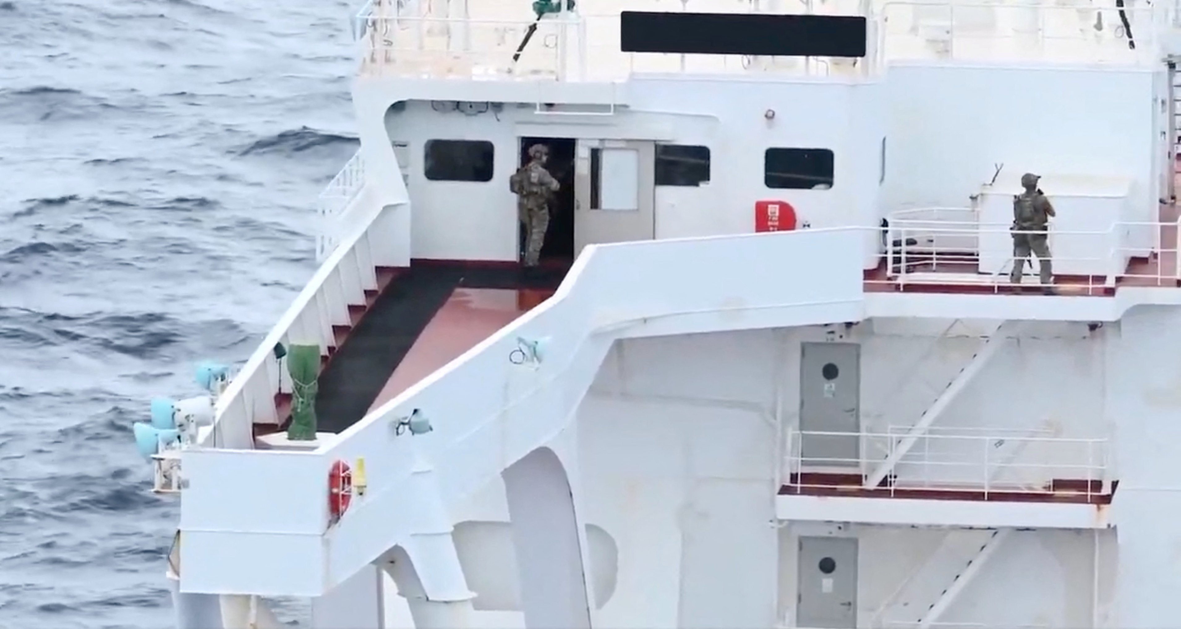 US forces aboard the Veronica III on Sunday. Photo:  US Department of Defence via Reuters