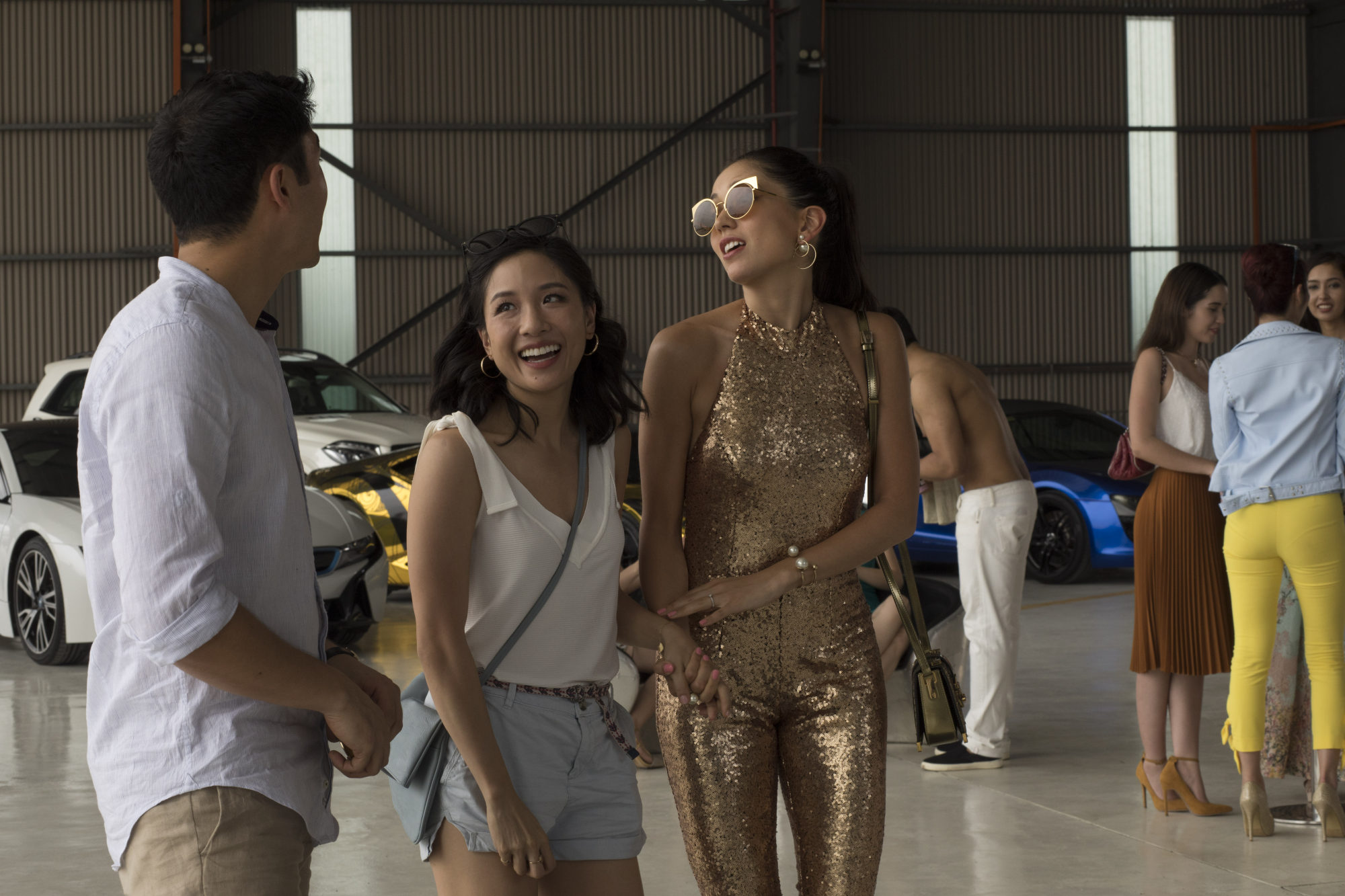 Henry Golding, Constance Wu and Sonoya Mizuno / Courtesy of Warner Bros