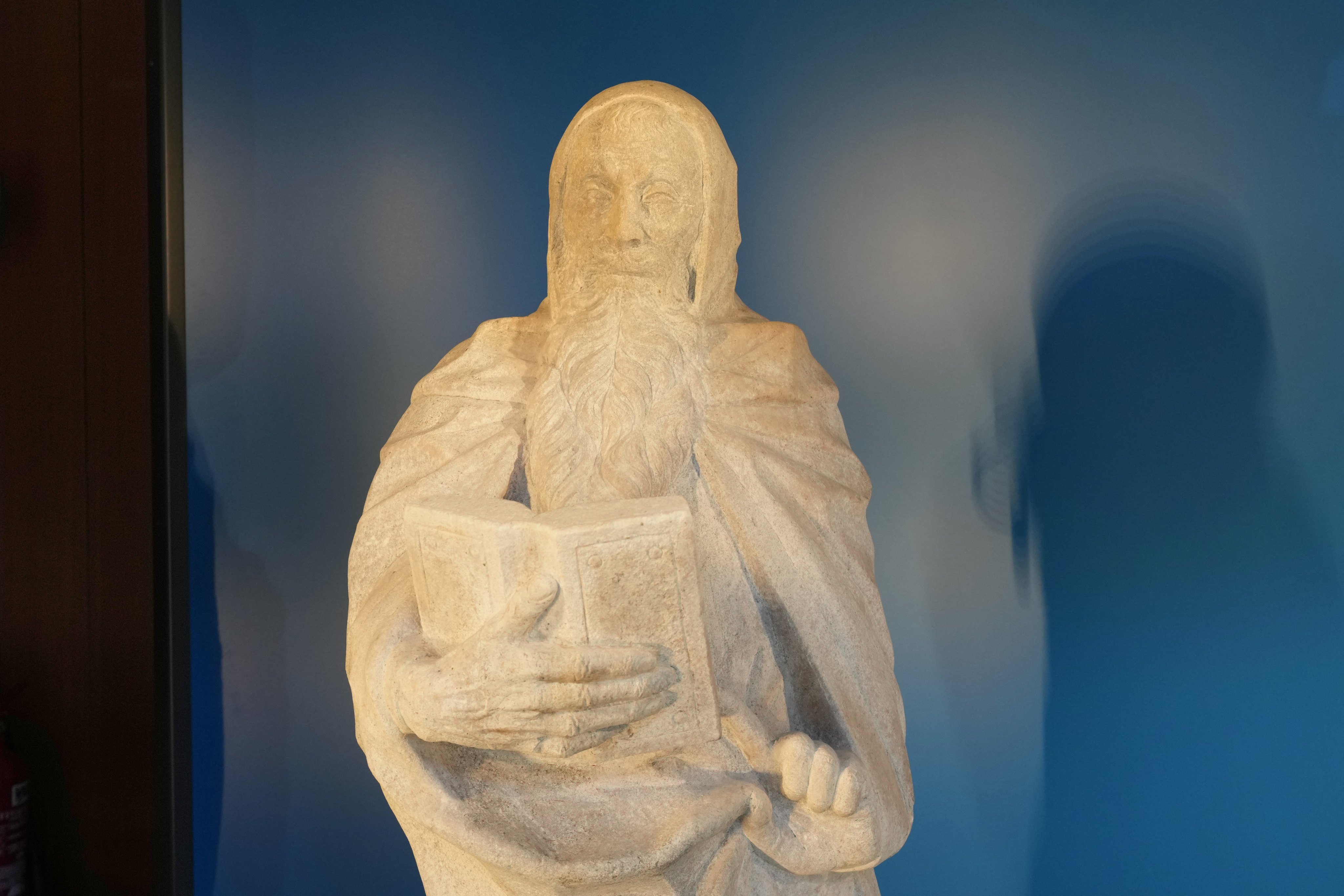 Bearded Saint with Book, which once stood outside the Duomo, needed a deep clean to remove a black crust caused by air pollution. Photo: AP