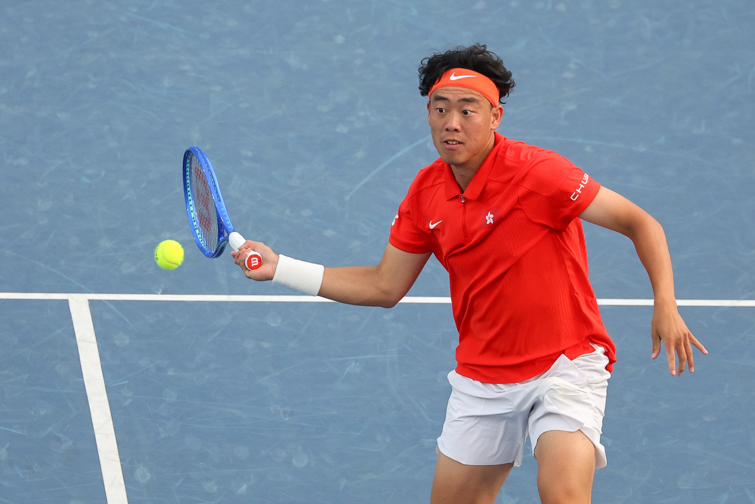 Coleman Wong stunned Nuno Borges of Portugal 2-1 at the Delray Beach Open to seal a second round spot. Photo: Edmond So