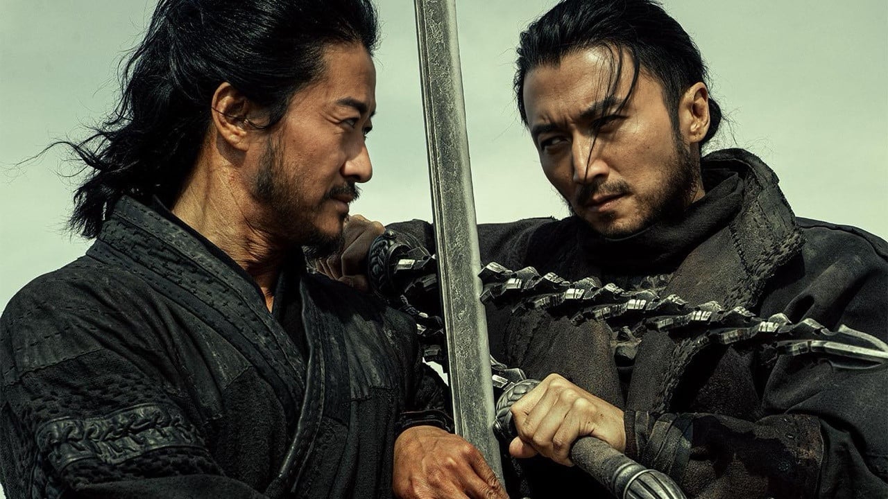 Wu Jing (left) and Nicholas Tse in a still from Blades of the Guardians (category IIB, Mandarin), directed by Yuen Woo-ping. Chen Lijun co-stars.