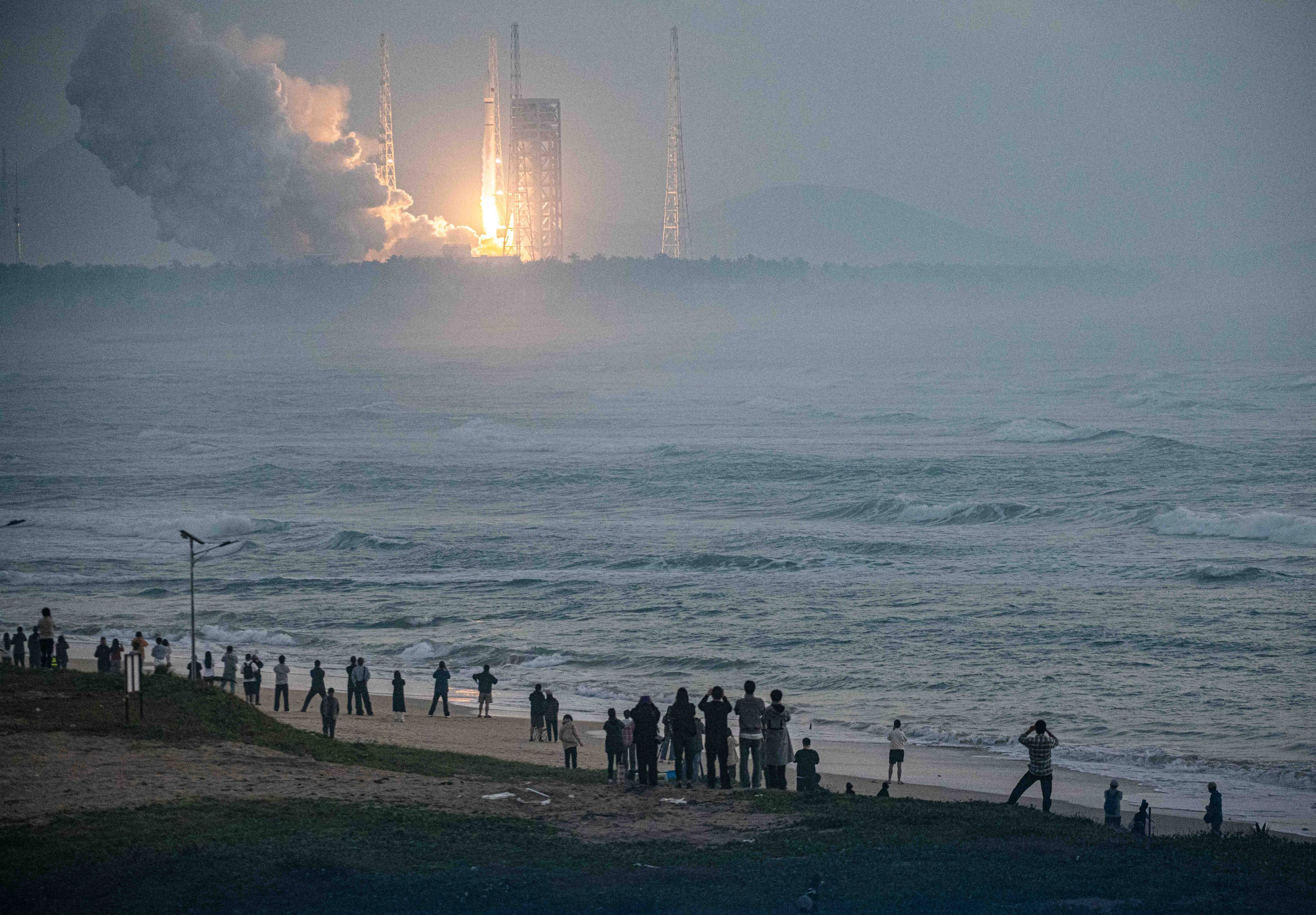 A rocket blasts off from the Hainan commercial spacecraft launch site in Wenchang, south China’s Hainan province. Photo: Xinhua