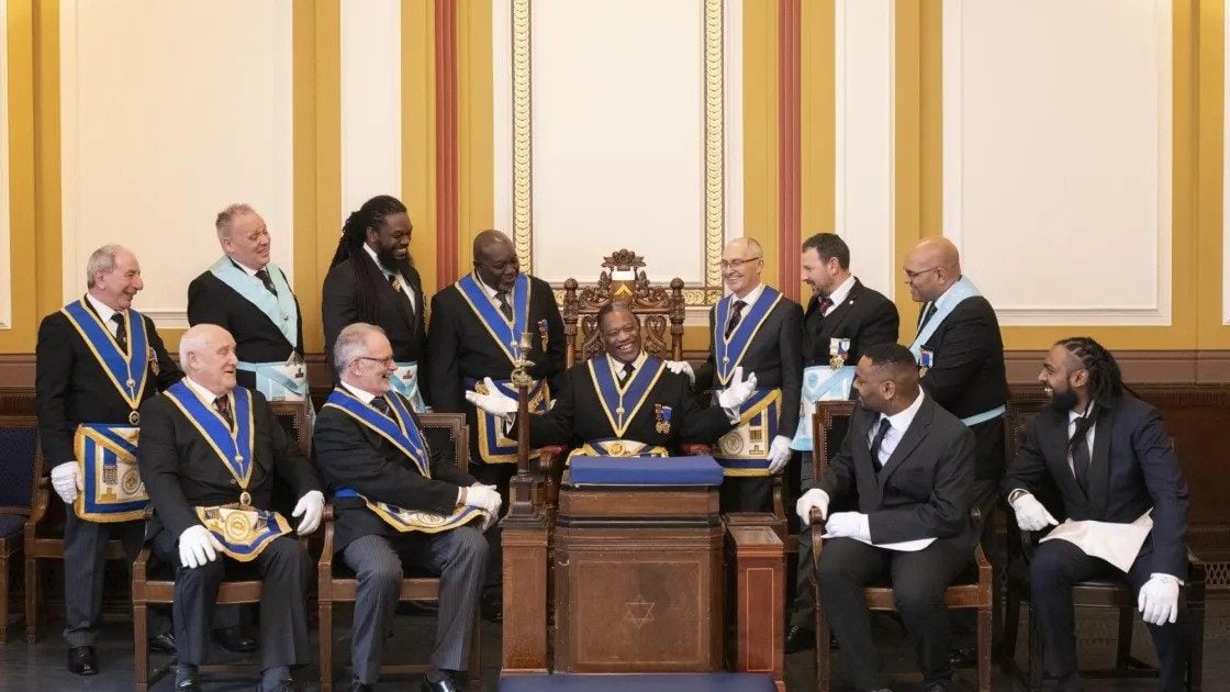 Freemasons from the United Grand Lodge of England. Photo: United Grand Lodge of England