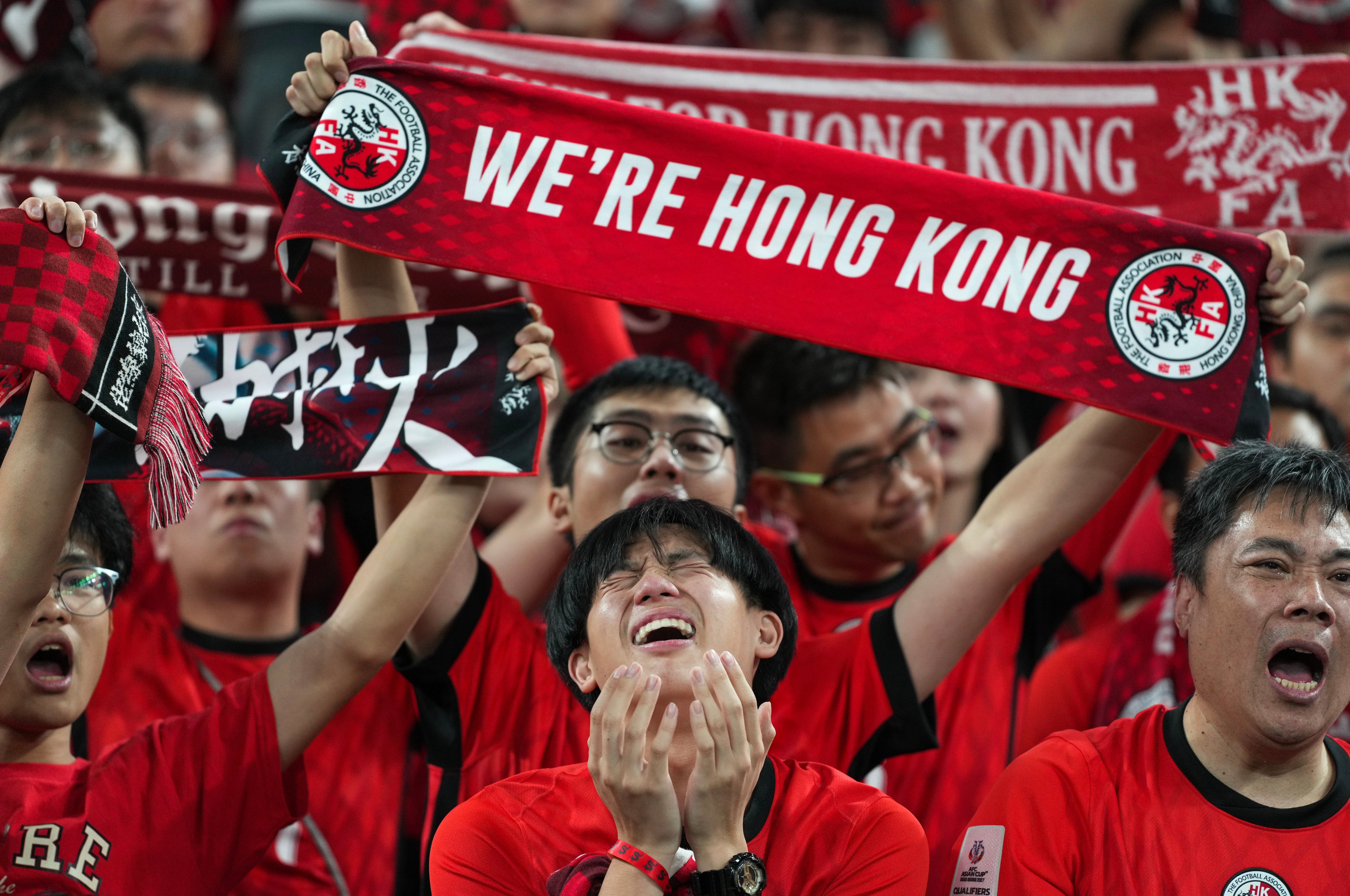 Hong Kong fans show their disappointment after Hong Kong’s loss to Singapore at the Asian Cup qualifiers at Kai Tak Stadium on November 18 last year. Photo: Sam Tsang
