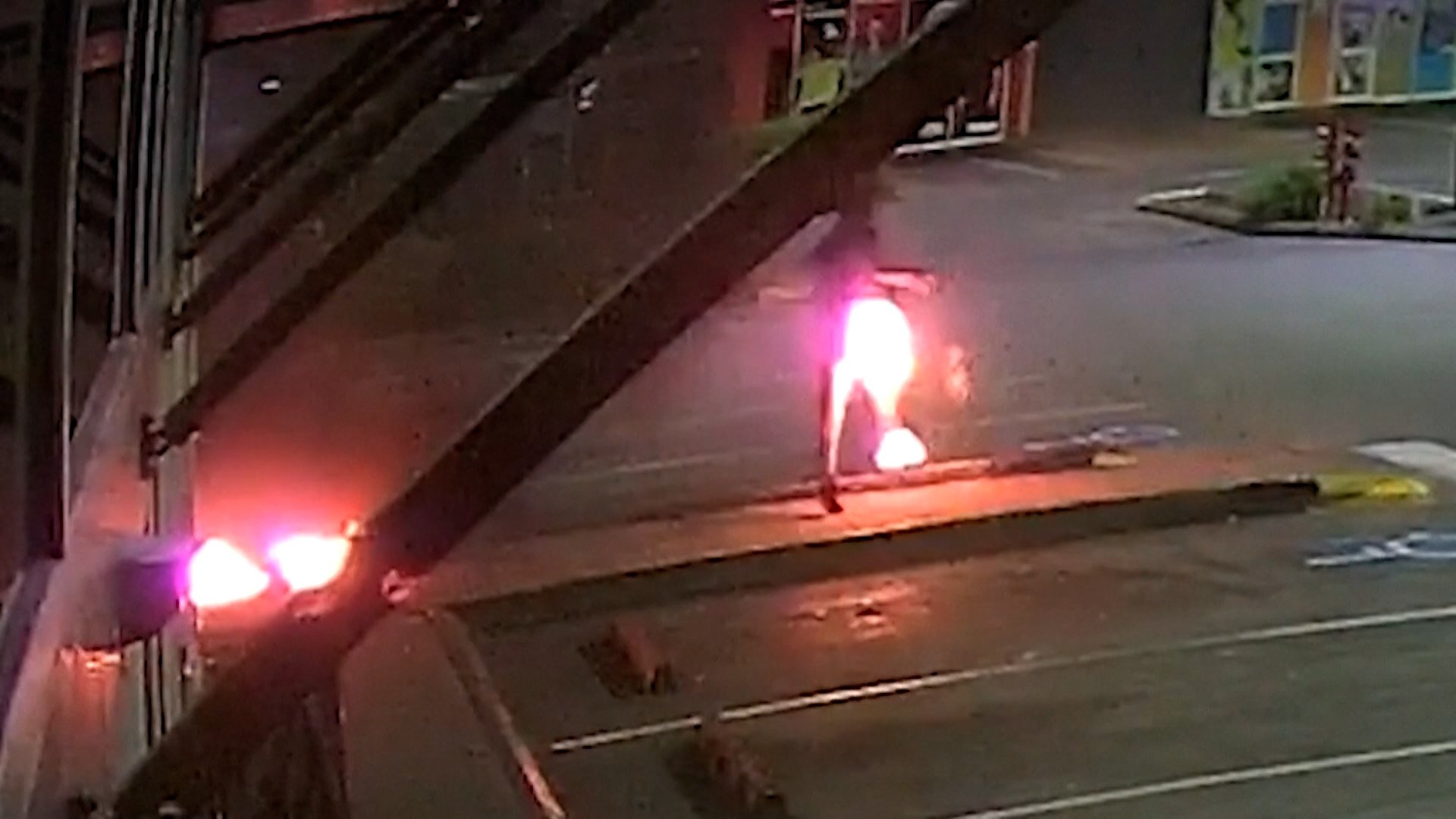 Australian police are looking for two men in connection to the fiery robbery attempt