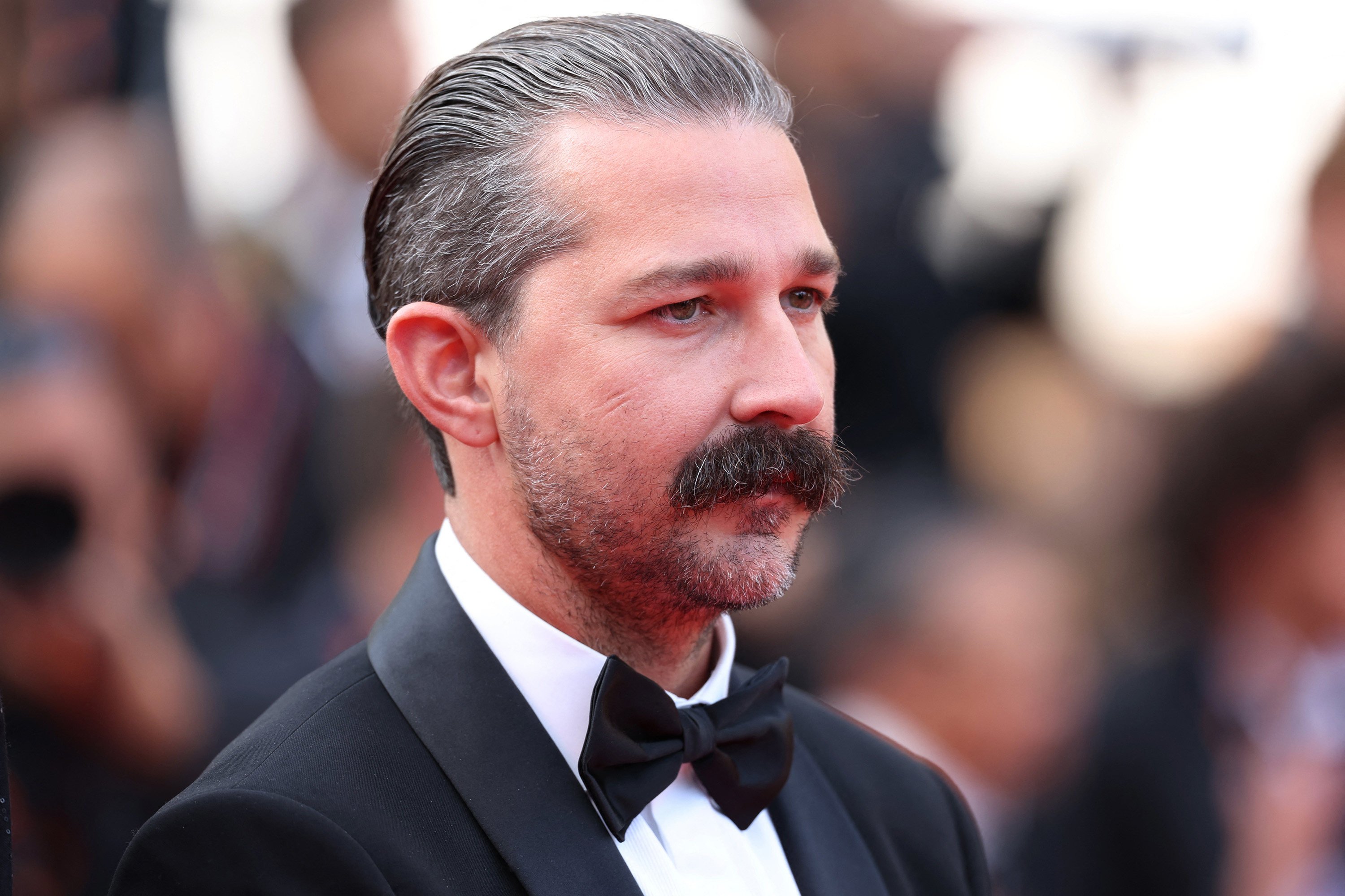 Shia LaBeouf arrives for the screening of  “The Phoenician Scheme” in Cannes on May 18, 2025. Photo: Getty Images / AFP