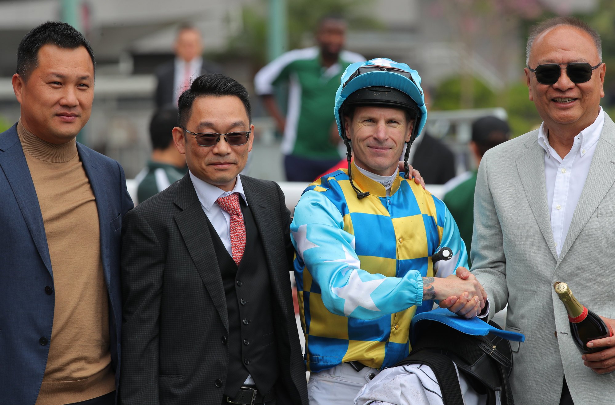 Jimmy Ting (second from left), jockey Richard Kingscote and Come Fast Fay Fay’s connections celebrate. Jimmy Ting (second from left), jockey Richard Kingscote and Come Fast Fay Fay’s connections celebrate.