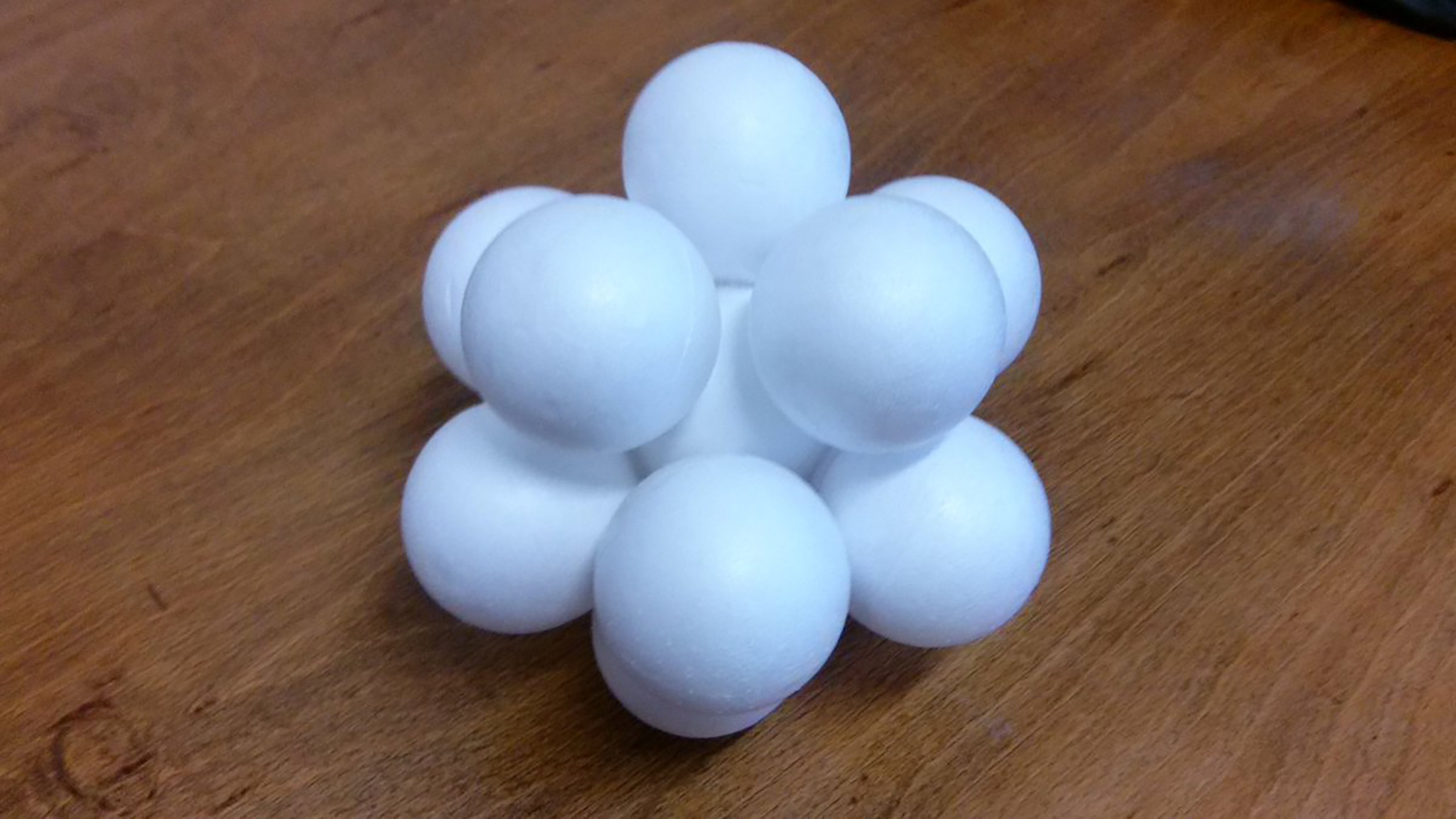 The kissing number: how many identical spheres can touch a central sphere of the same size without the spheres overlapping? Photo: Handout