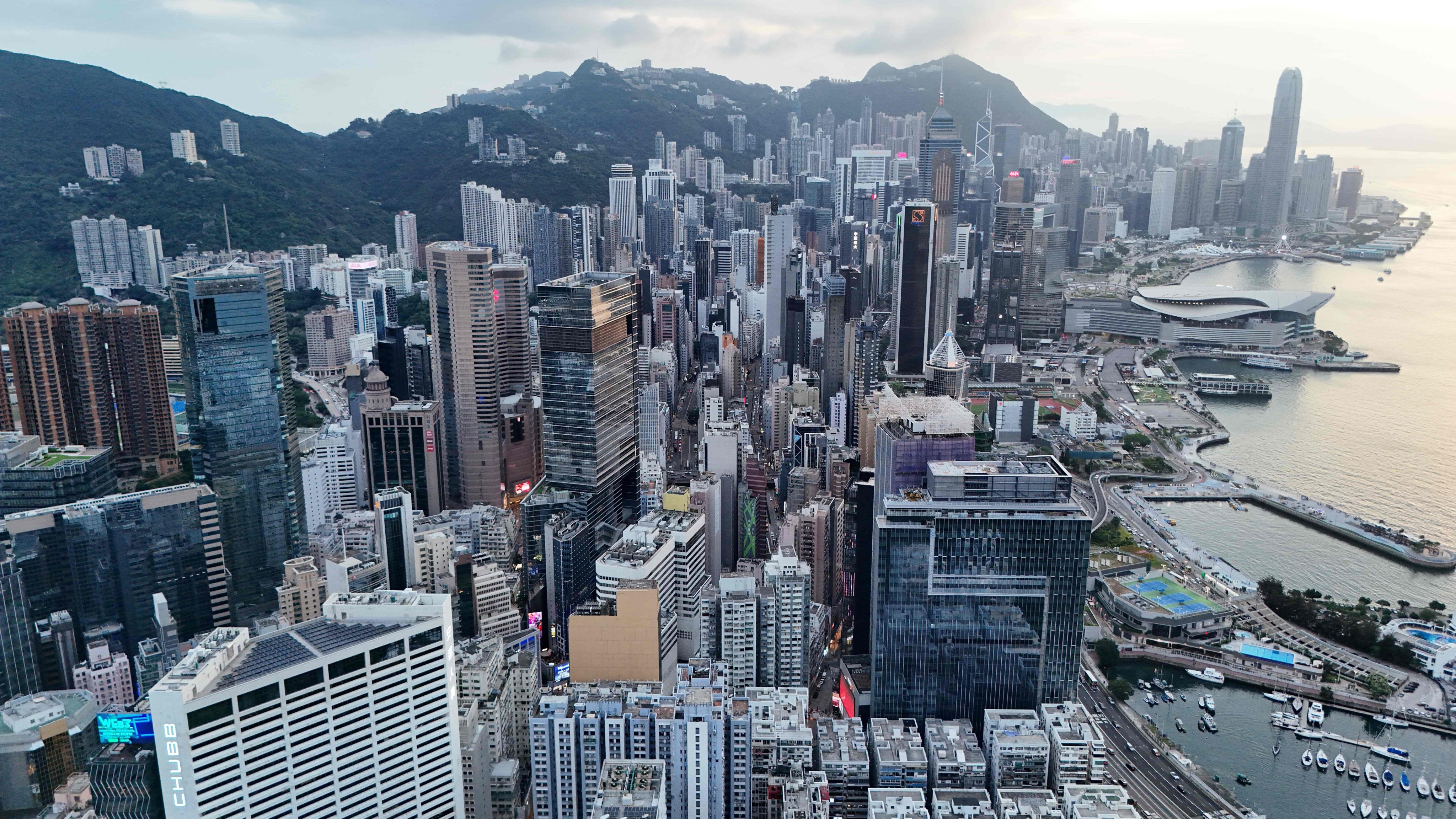 An aerial view of Hong Kong on May 19, 2025. Photo: AFP