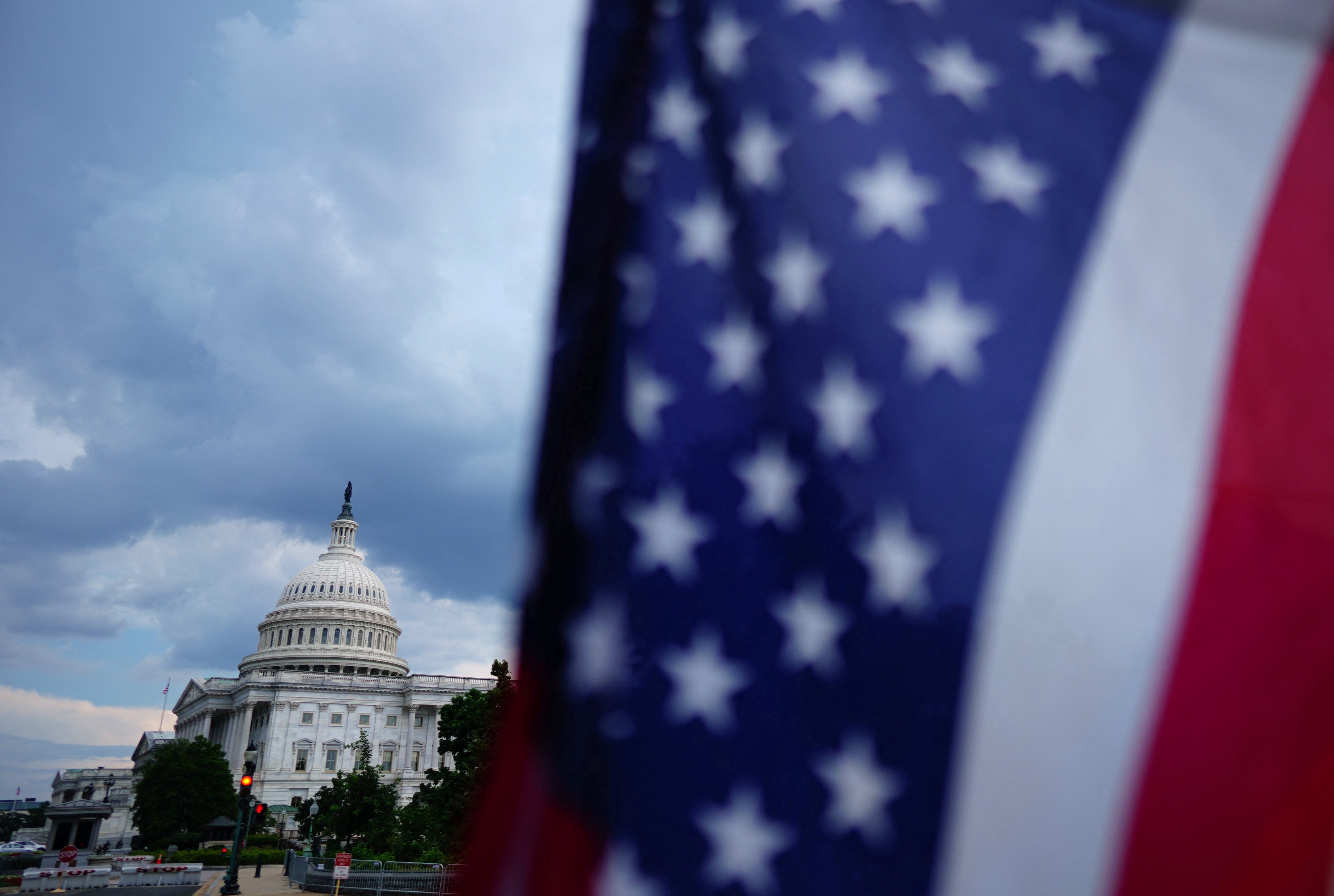 The US Capitol stands behind an American flag in Washington. File photo: Reuters