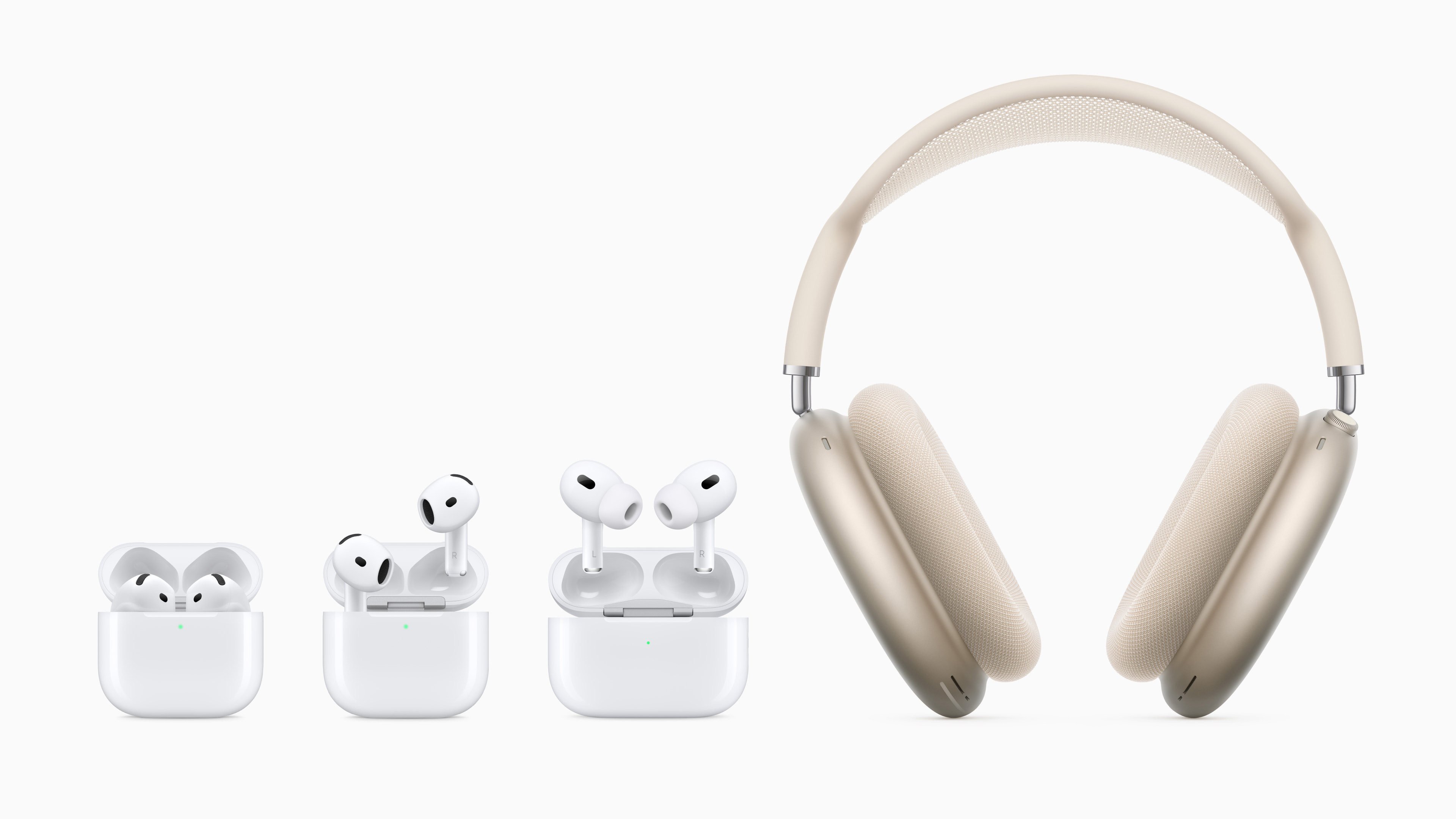Apple’s AirPods and AirPods Max. Apple is working on AirPods with extended AI capabilities that would be equipped with cameras, according to company insiders.