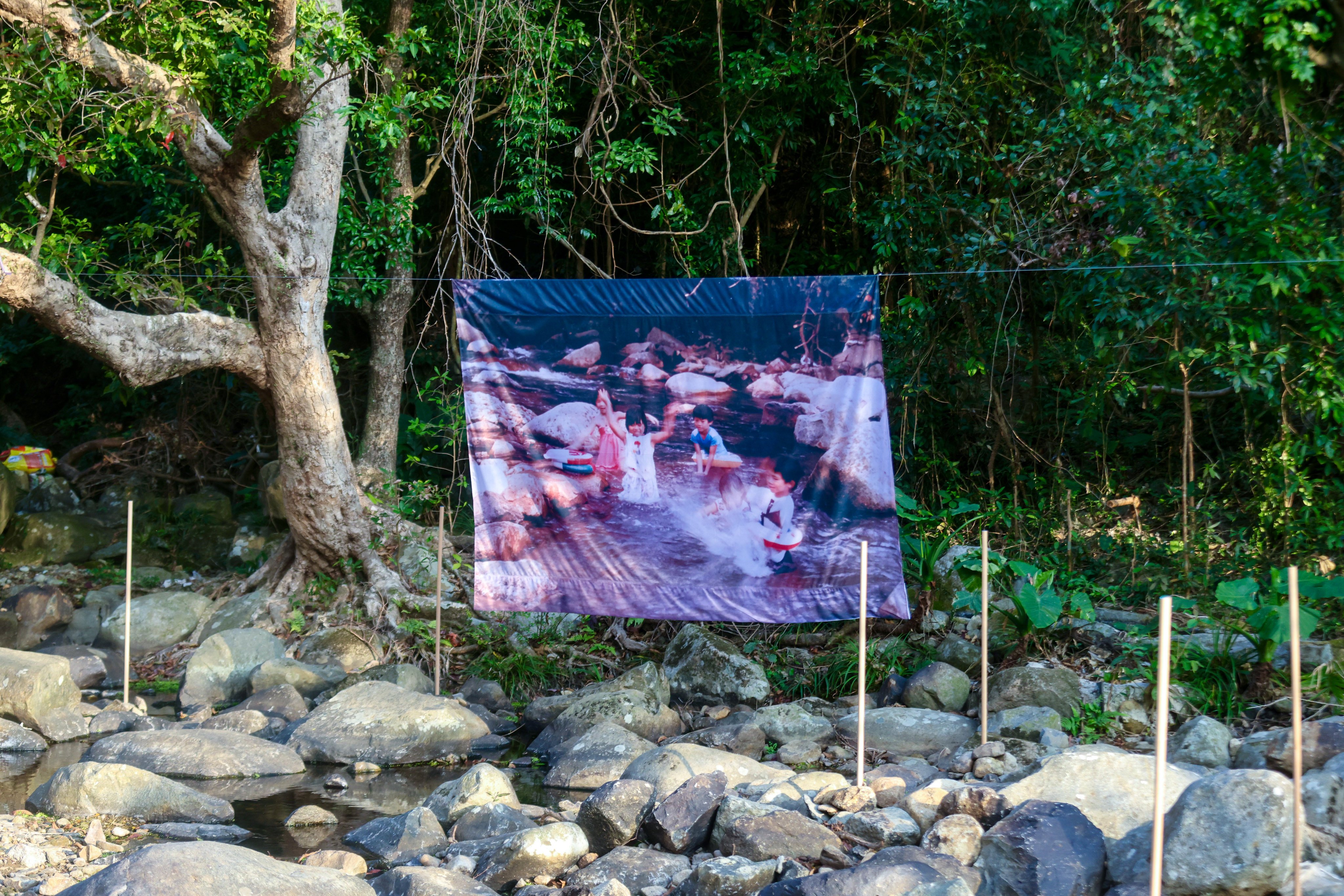 Villagers remember playing in a stream in Chuen Lung. Photo: Jonathan Wong