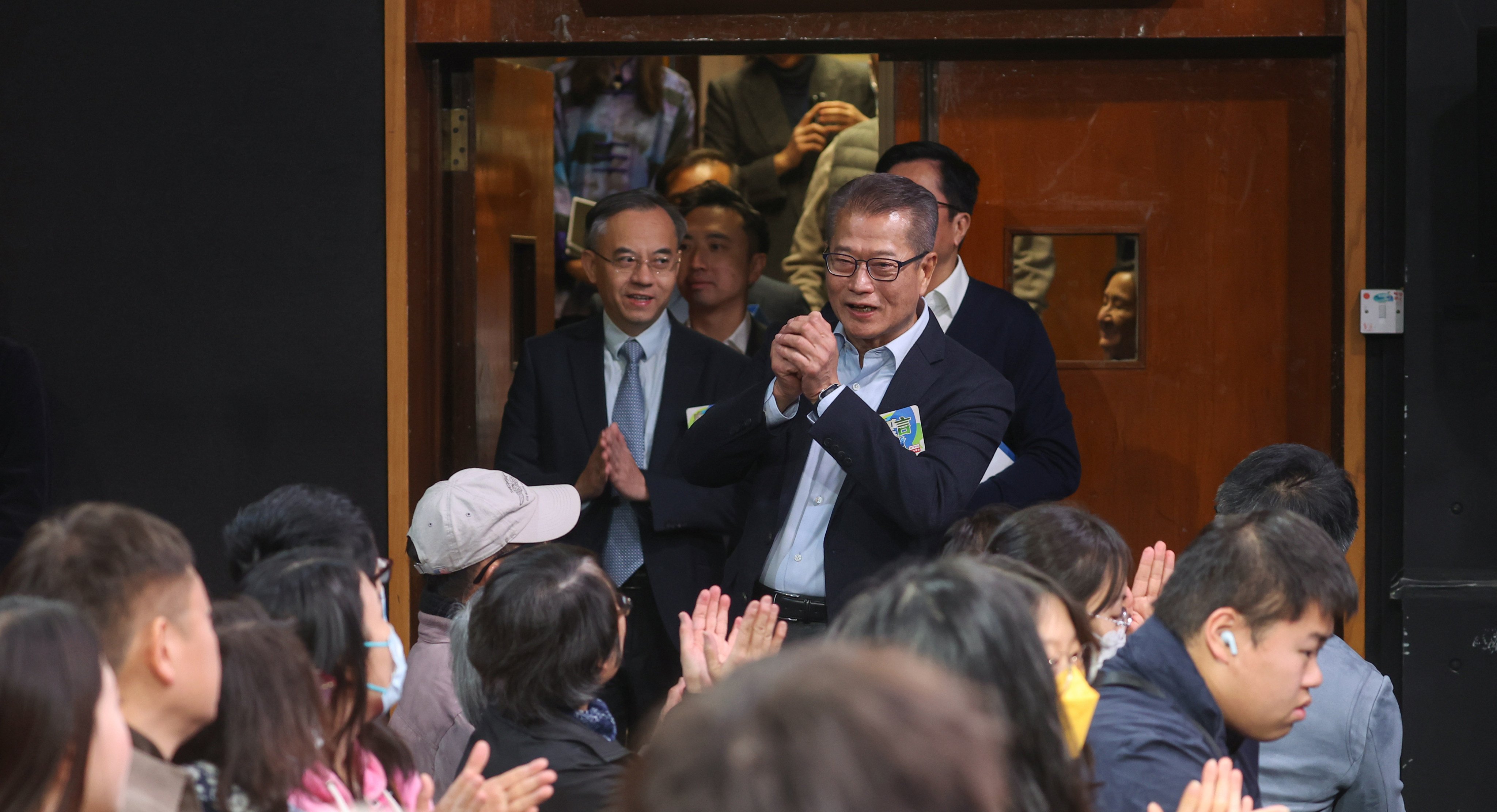 Financial Secretary Paul Chan Mo-po attends a public consultation forum for the budget in Kowloon Tong on January 10. Photo: Edmond So