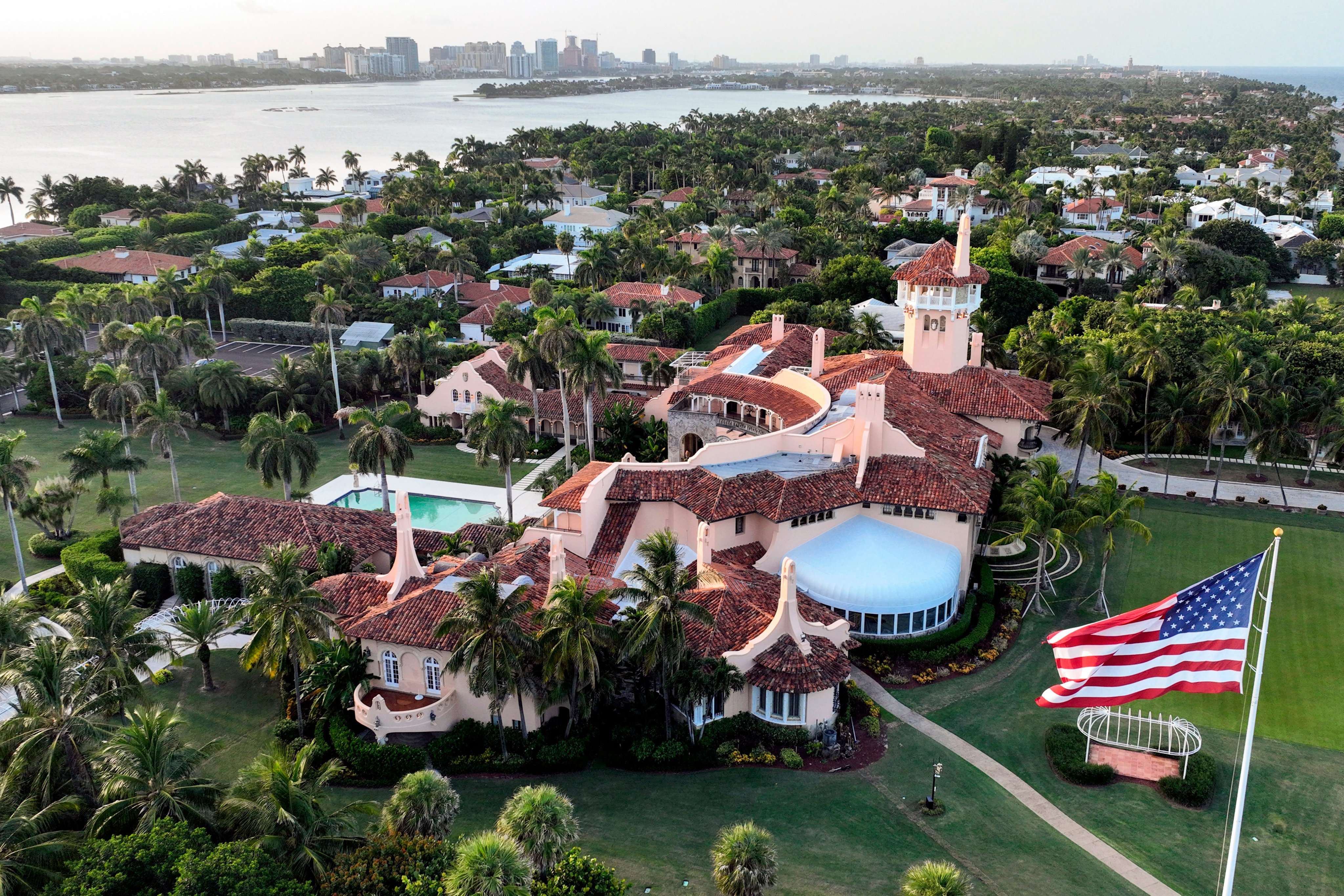 An aerial view of President Donald Trump’s Mar-a-Lago estate in 2022. Photo: AP