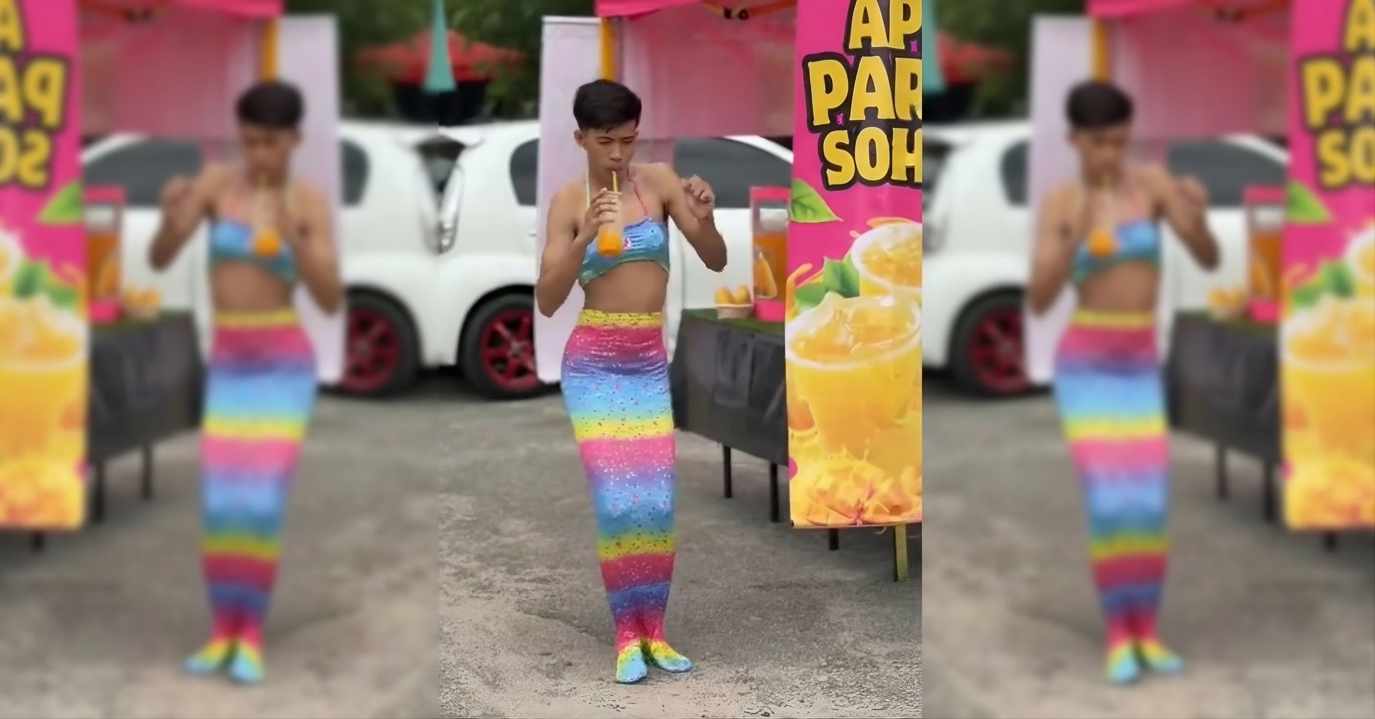 An expanded screenshot of the mermaid sales stunt that circulated on Malaysian social media. Photo: X/dahfollowbelum