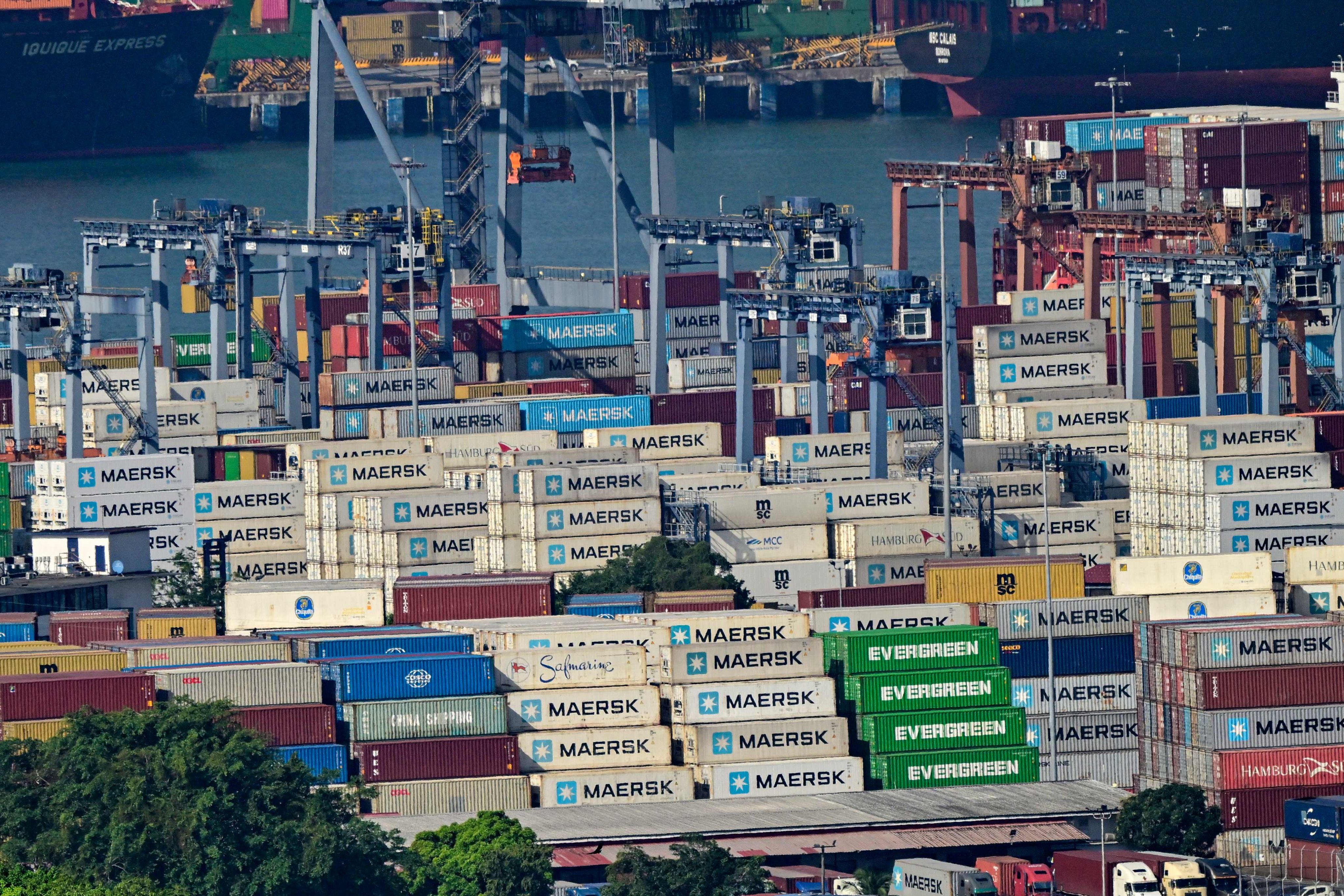 The port of Balboa, managed by Hong Kong-based CK Hutchison Holdings, at the entrance to the Panama Canal in Panama City. Photo: AFP