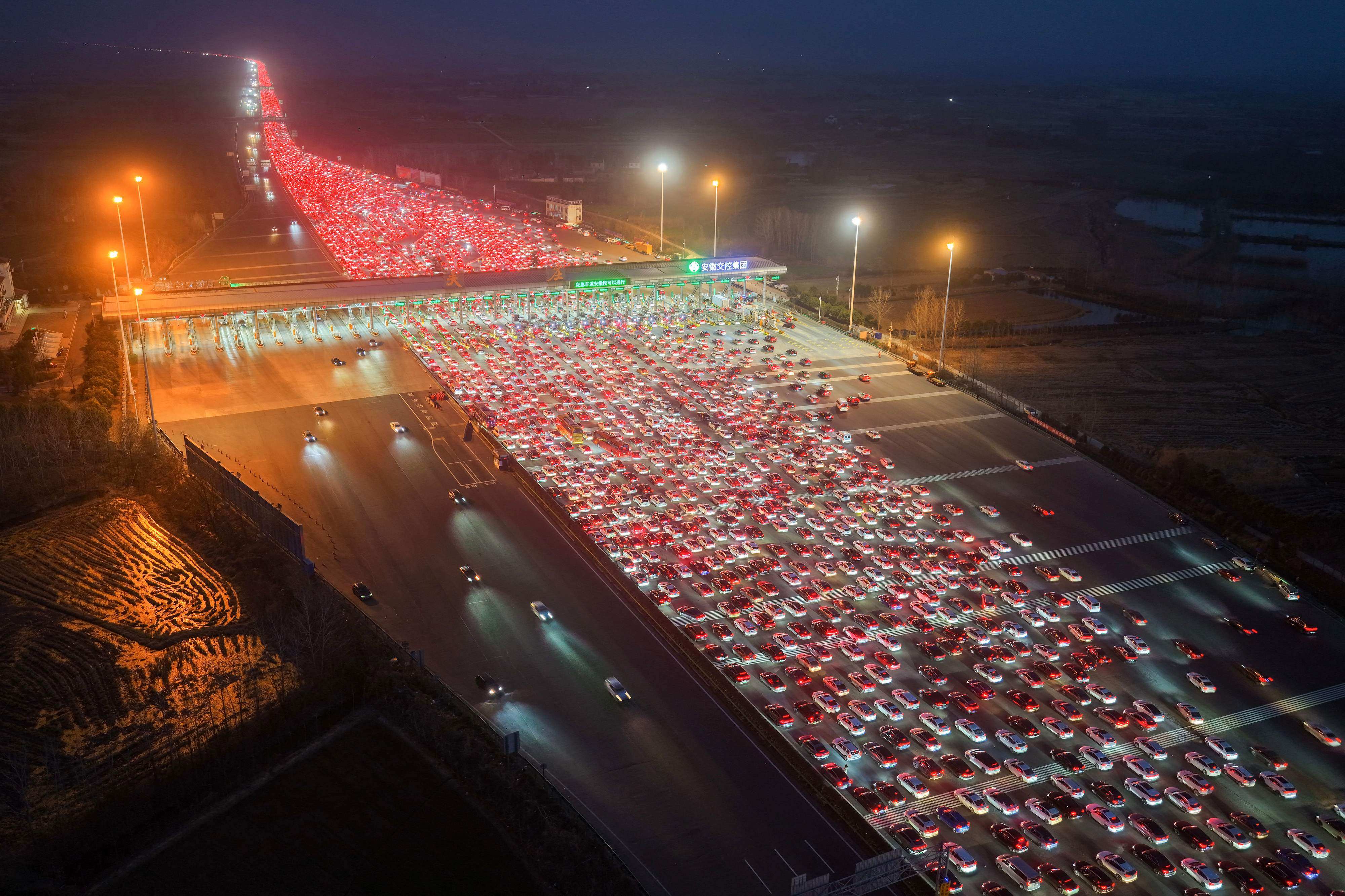 Spring Festival traffic. Photo: AFP