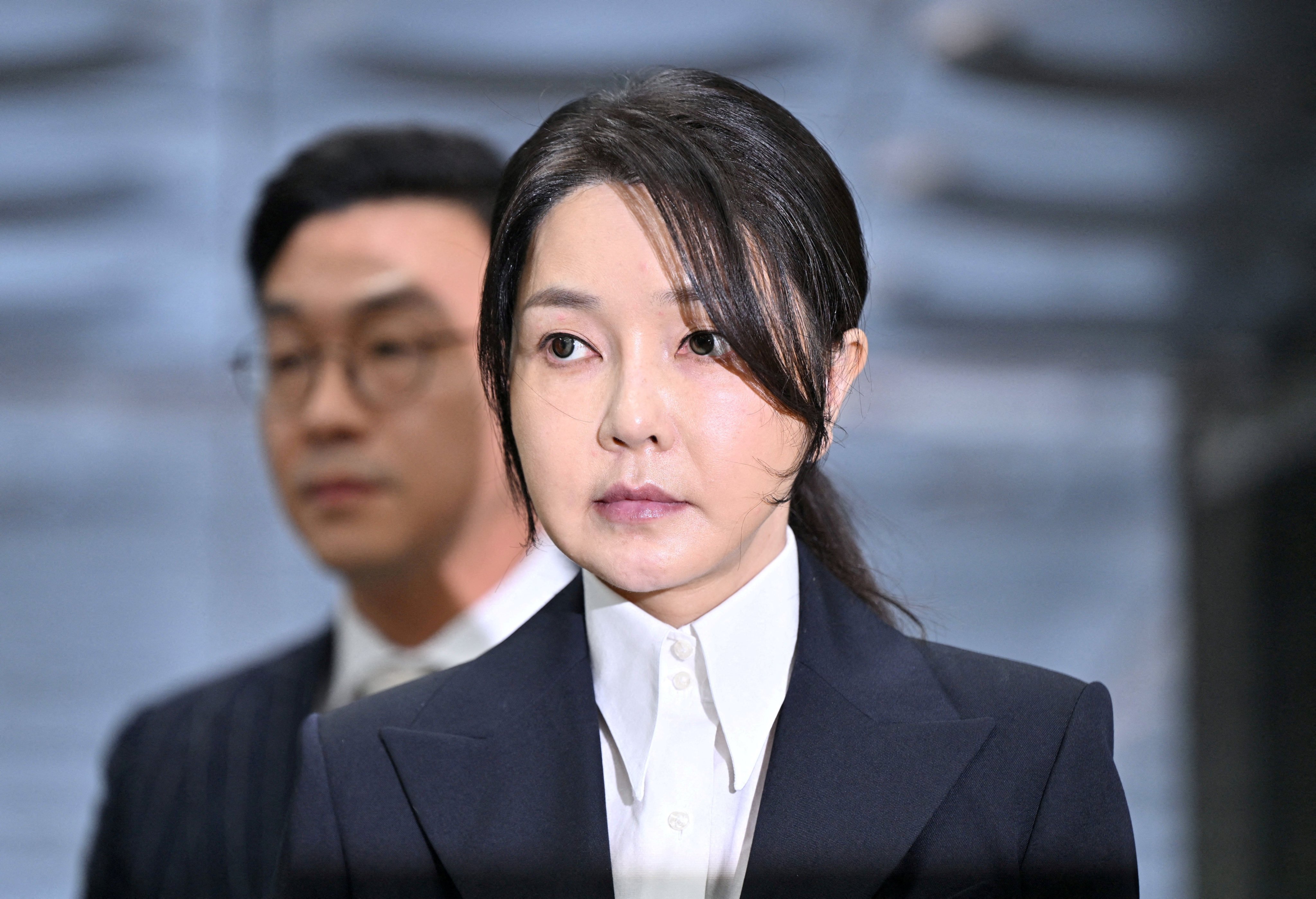 South Korea’s former first lady Kim Keon-hee, wife of impeached ex-president Yoon Suk-yeol, arrives for a court hearing in August last year. Photo: Reuters