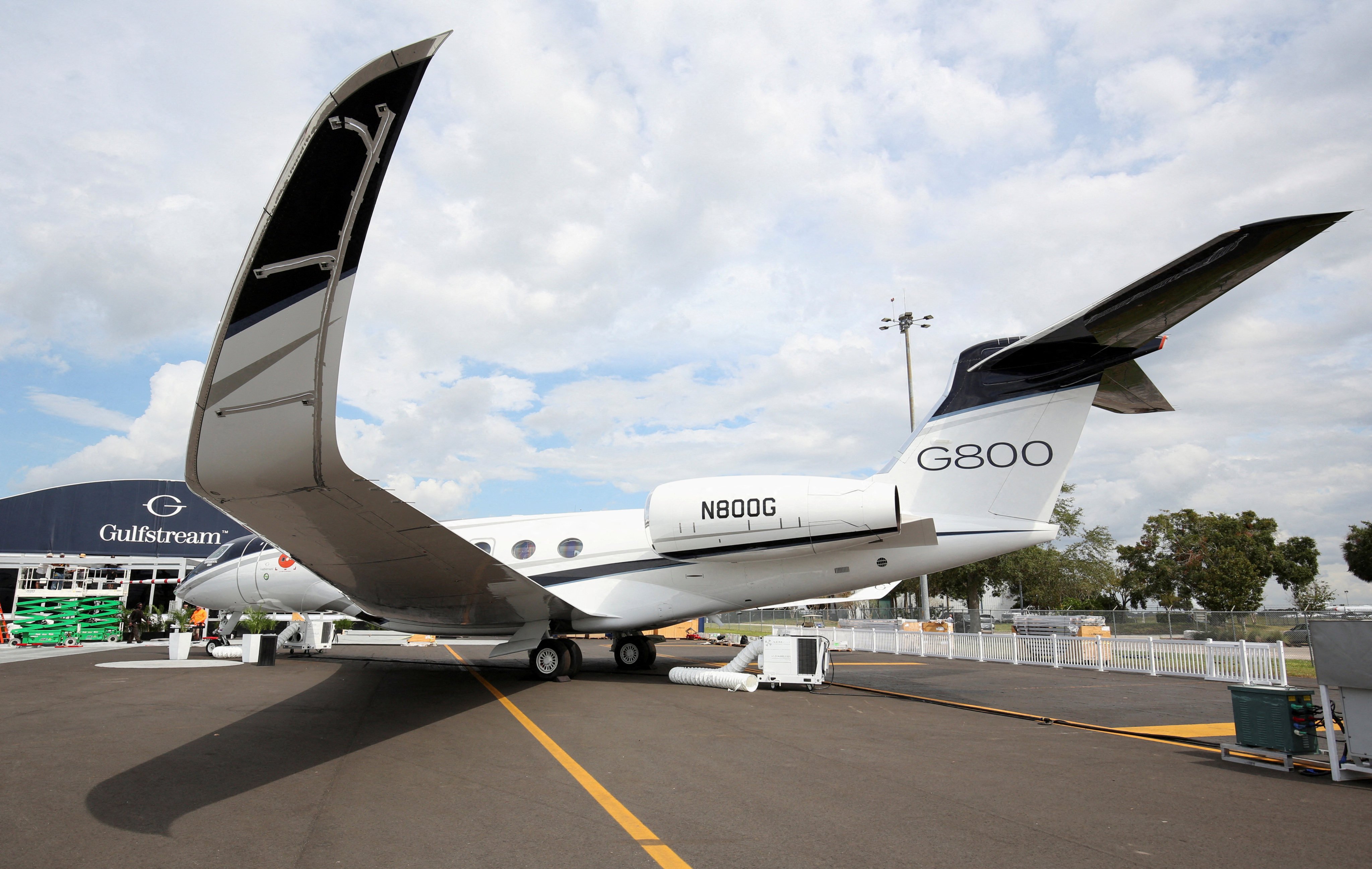 Gulfstream’s G800 aircraft is on display at an exhibition in Florida in 2022. Photo: Reuters