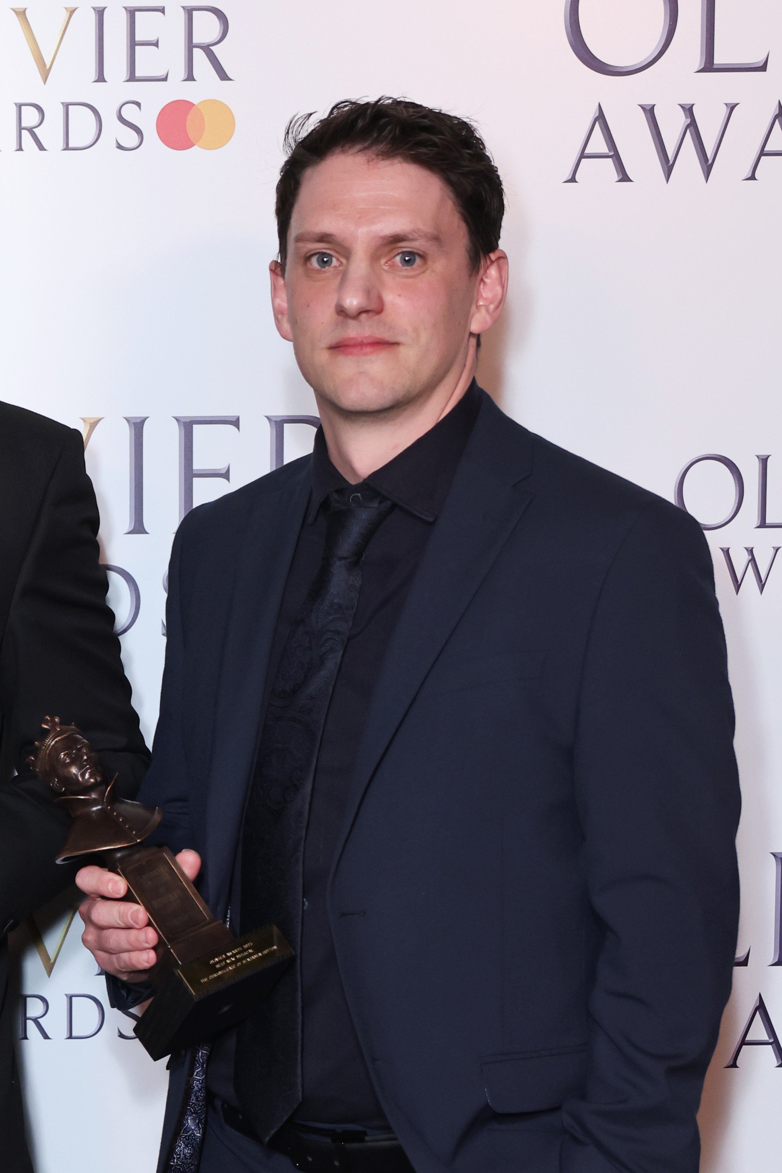 Jethro Compton attends the 2025 Laurence Olivier Awards after winning the best new musical award for The Curious Case of Benjamin Button. The playwright says his new role, as a dramaturge on Korean zombie play The Last Man, is about “having new experiences and working with interesting people”. Photo: Getty Images