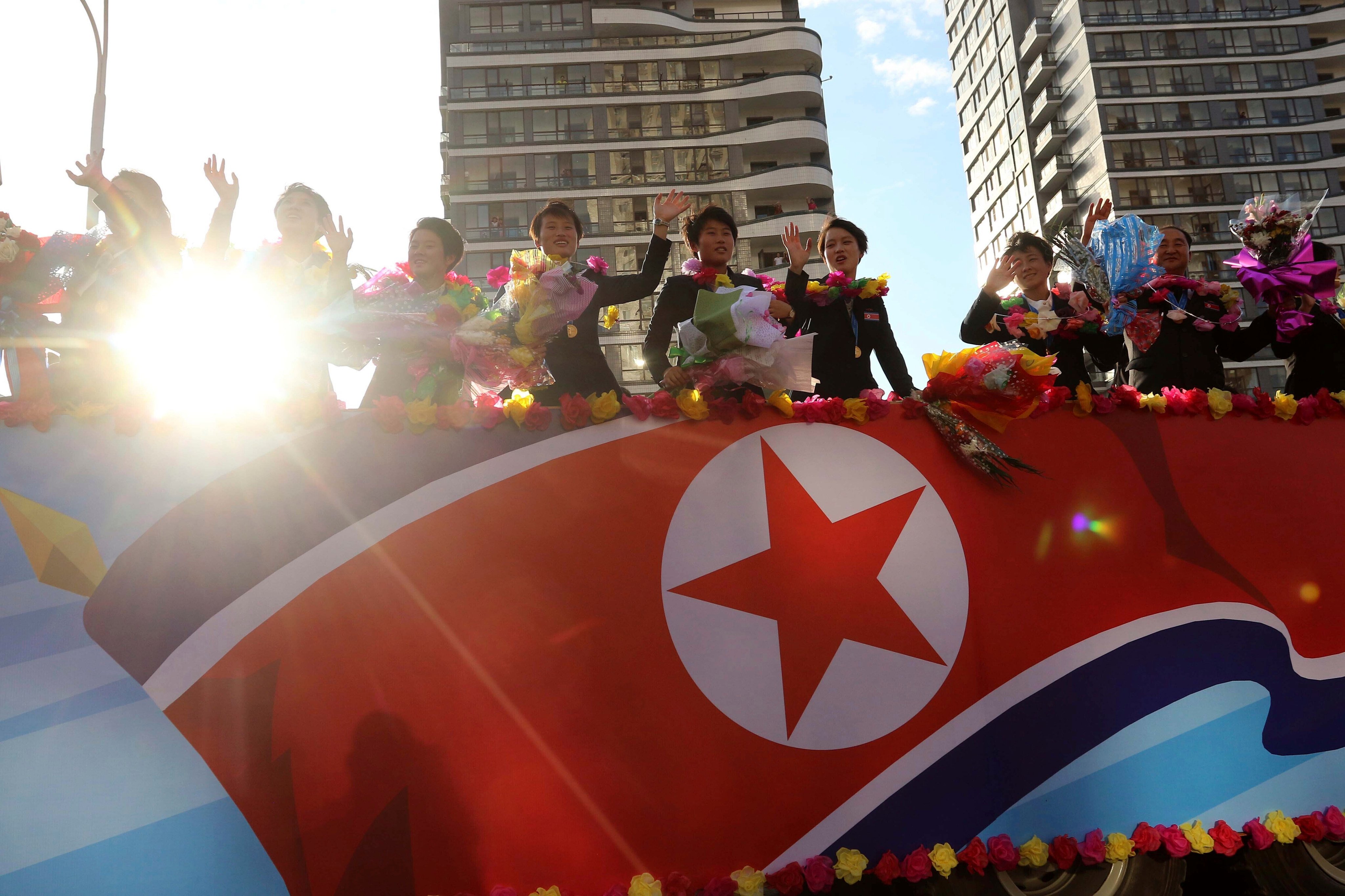 North Korea women’s celebrate winning the Fifa Women’s Under-20 World Cup. Photo: AP